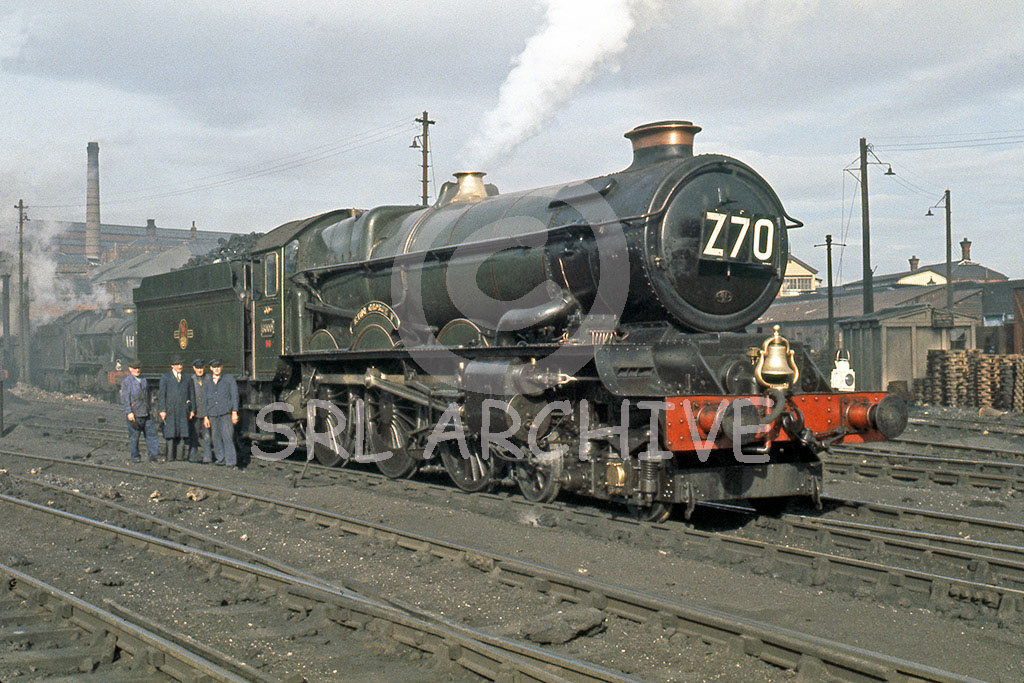 6000 'King George V' at Swindon after arriving with the BR Farewell to the Kings on the Birmingham Line rail tour 9th September 1962 SRL No 622 