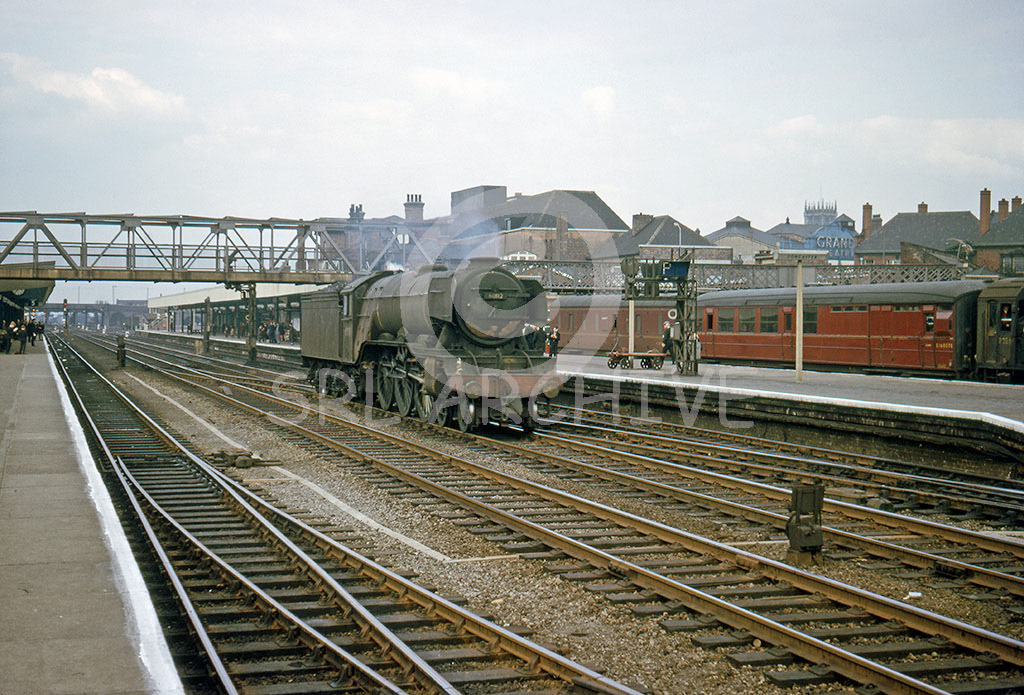 60112 'St Simon' light engine through Doncaster station 10th April 1964 Alan John Clarke/SRL No 675 