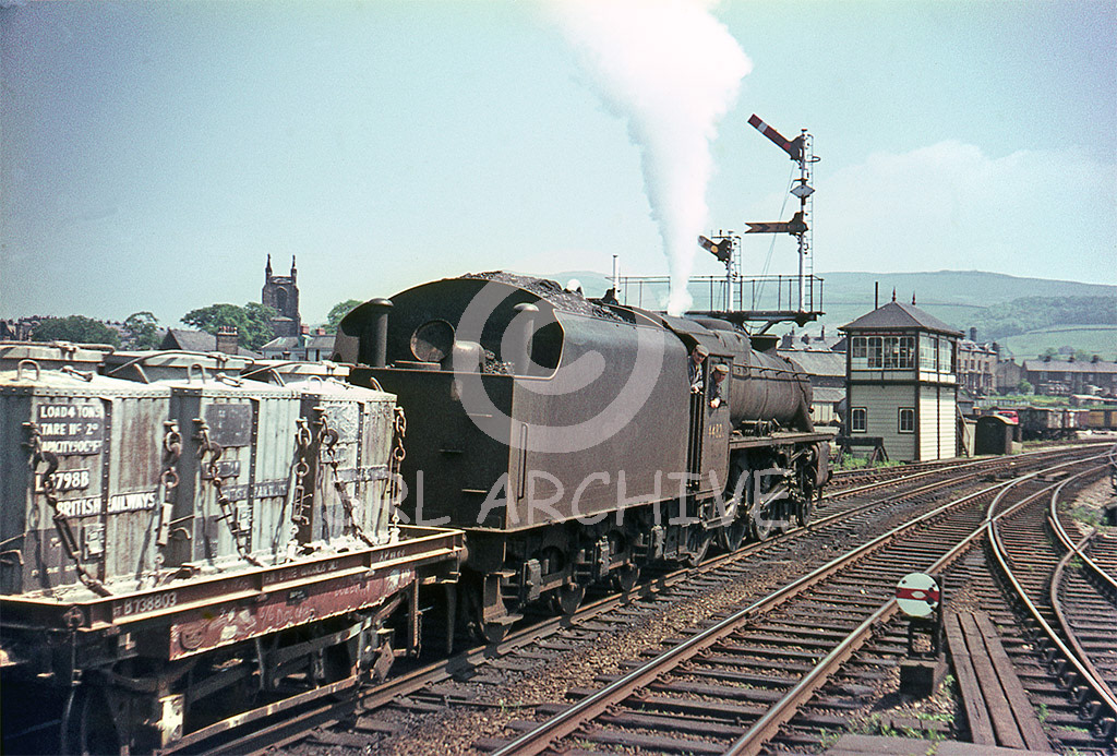 44826 seen here at Skipton up freight of bulk containers 17th June 1967 SRL No 813 