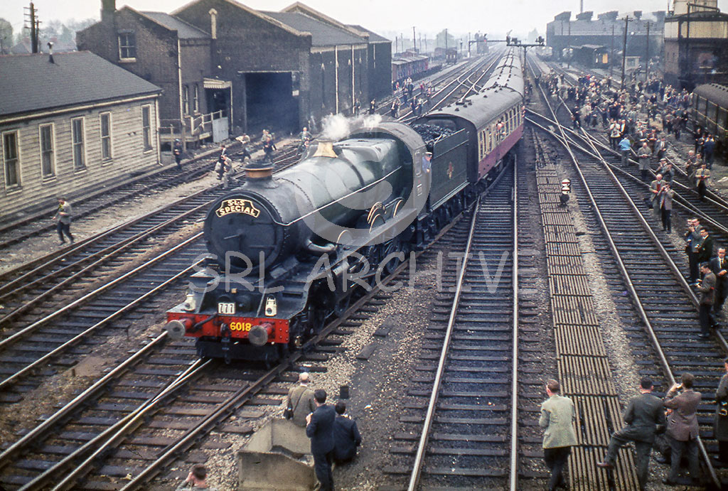 6018 'King Henry VI' on the SLS Farewell to the Kings rail tour seen here at Southall 28th April 1963 SRL No 1123 