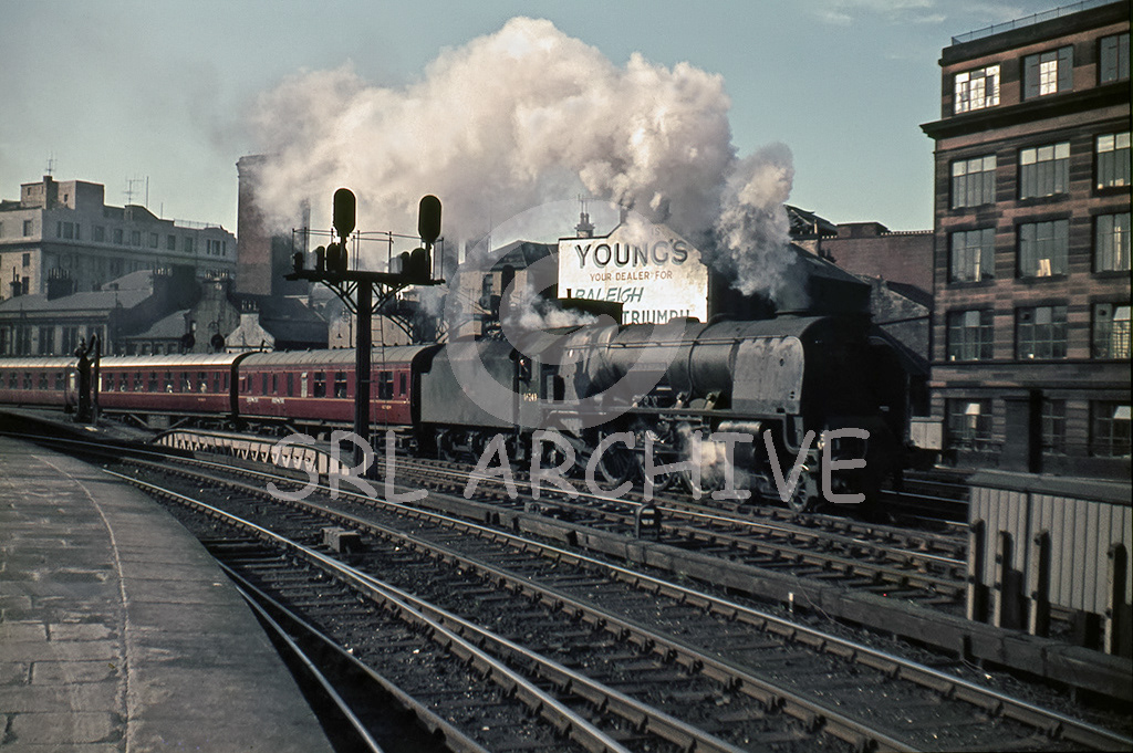 46249 City of Sheffield departs Glasgow St Enoch station around 1963 SRL No 593 