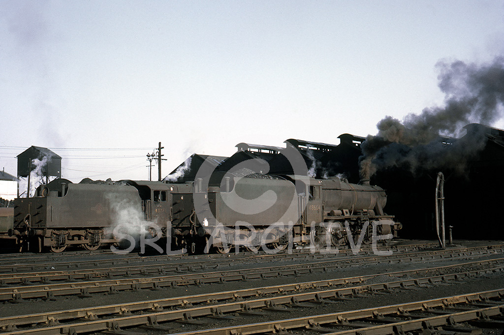 48276+48664 on shed at 55D Royston north east of Barnsley in October 1967 SRL No 490 