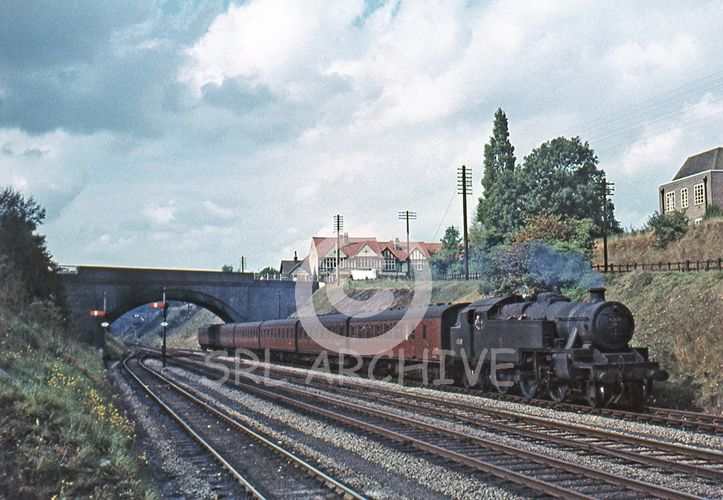 42168 2-6-4T passing through Beaconsfield, Buckinghamshire on the 19th September 1959. SRL No 794 