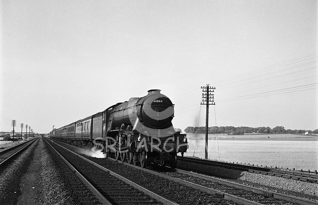 60044 'Melton' on an up express between Huntingdon and Offord 1960-61 SRL No 768 
