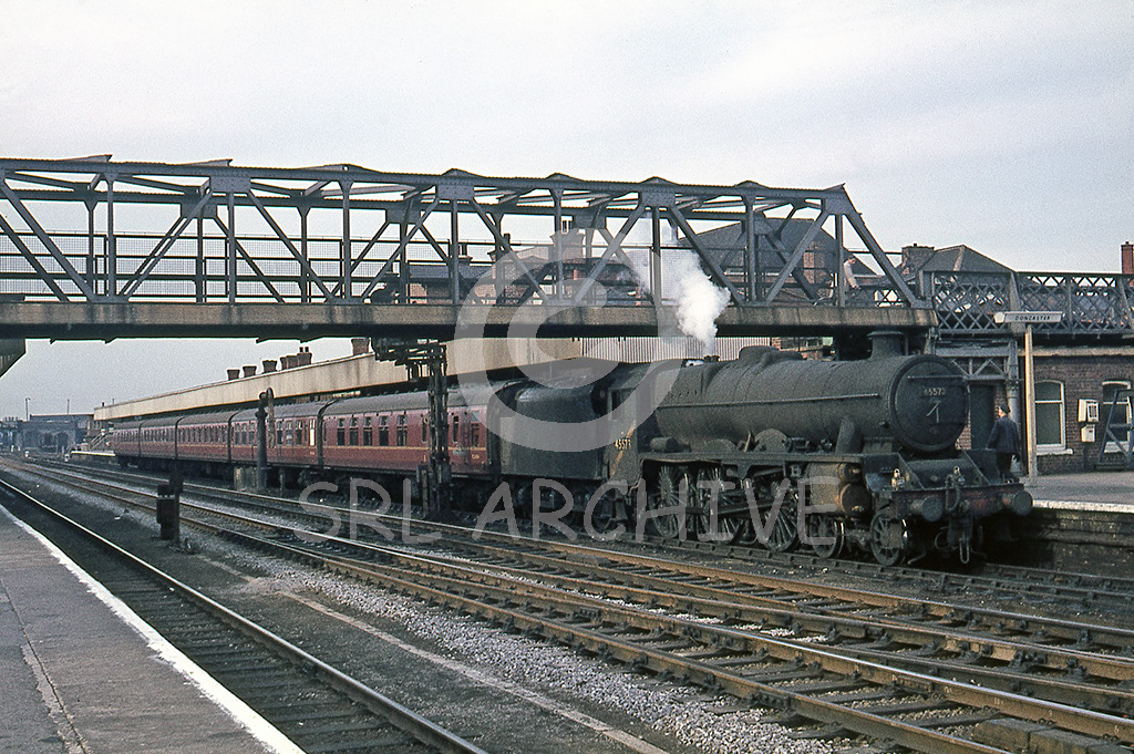 45573 Newfoundland at Doncaster station 27th August 1965 just days from withdrawal SRL No 869 