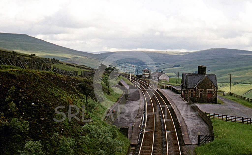 Dent station the highest main line station in England at 1,150 feet above sea level looking south SRL No 473 