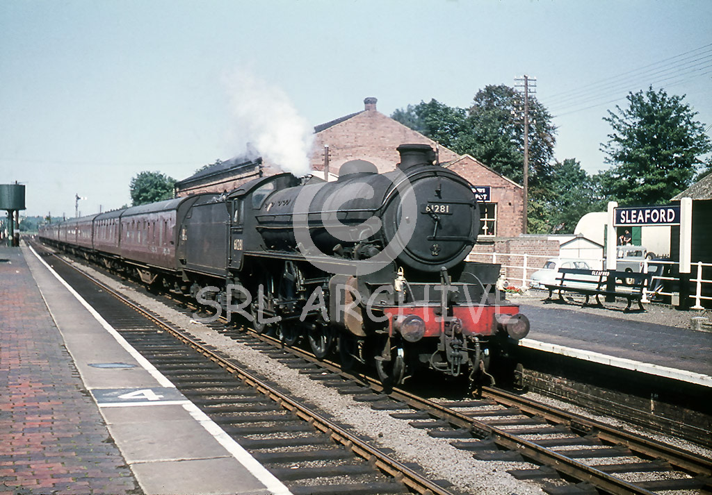 61281 at Sleaford, Lincolnshire maybe a service to the east coast Skegness 12th August 1961 SRL No 1105 