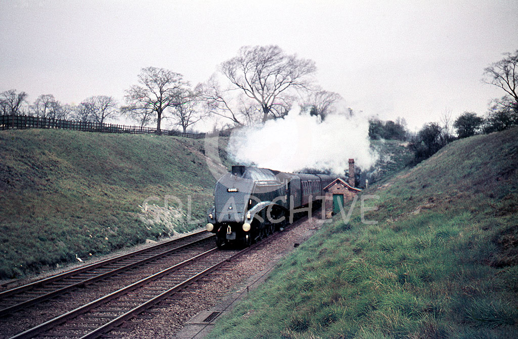 60015 'Quicksilver' at Peascliffe Tunnel north of Grantham working a southbound express in 1961 SRL No 699 