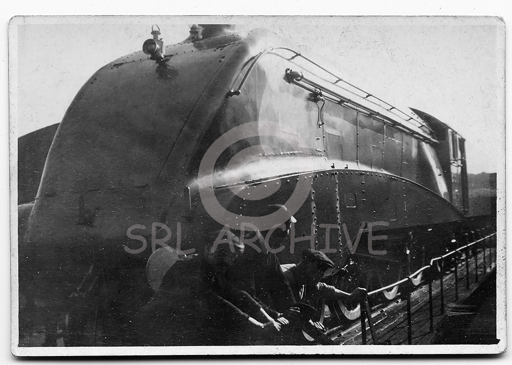 2509 'Silver Link' on the turntable at Cambridge maybe after arrving with a running in turn prior to the Inaugural run of the Silver Jubilee service SRL No 418 