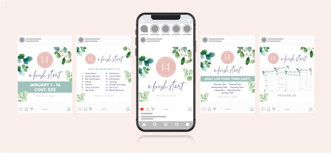 Project 14 : A Fresh Start - course promo graphics