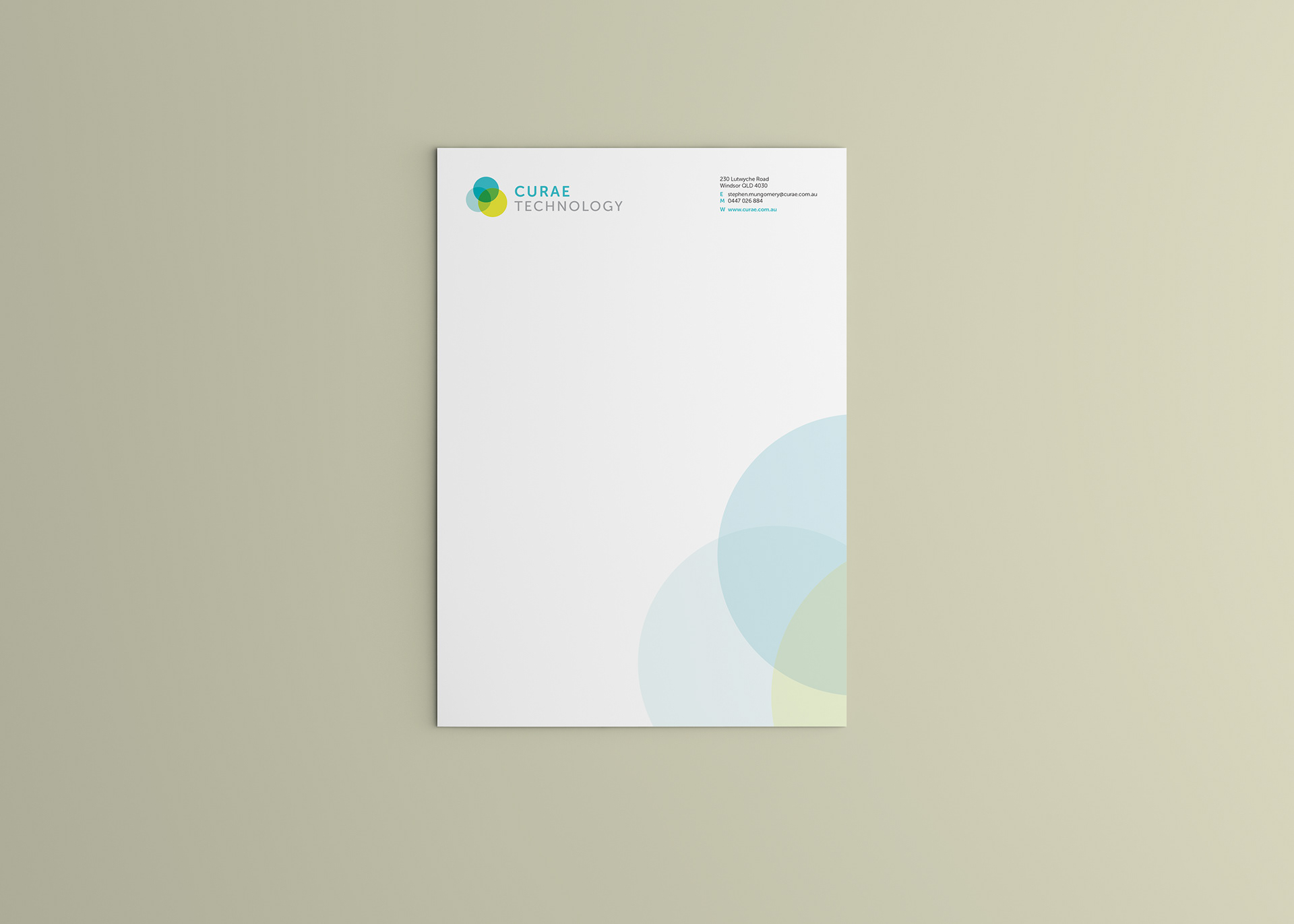 Letterhead / Curae Technology