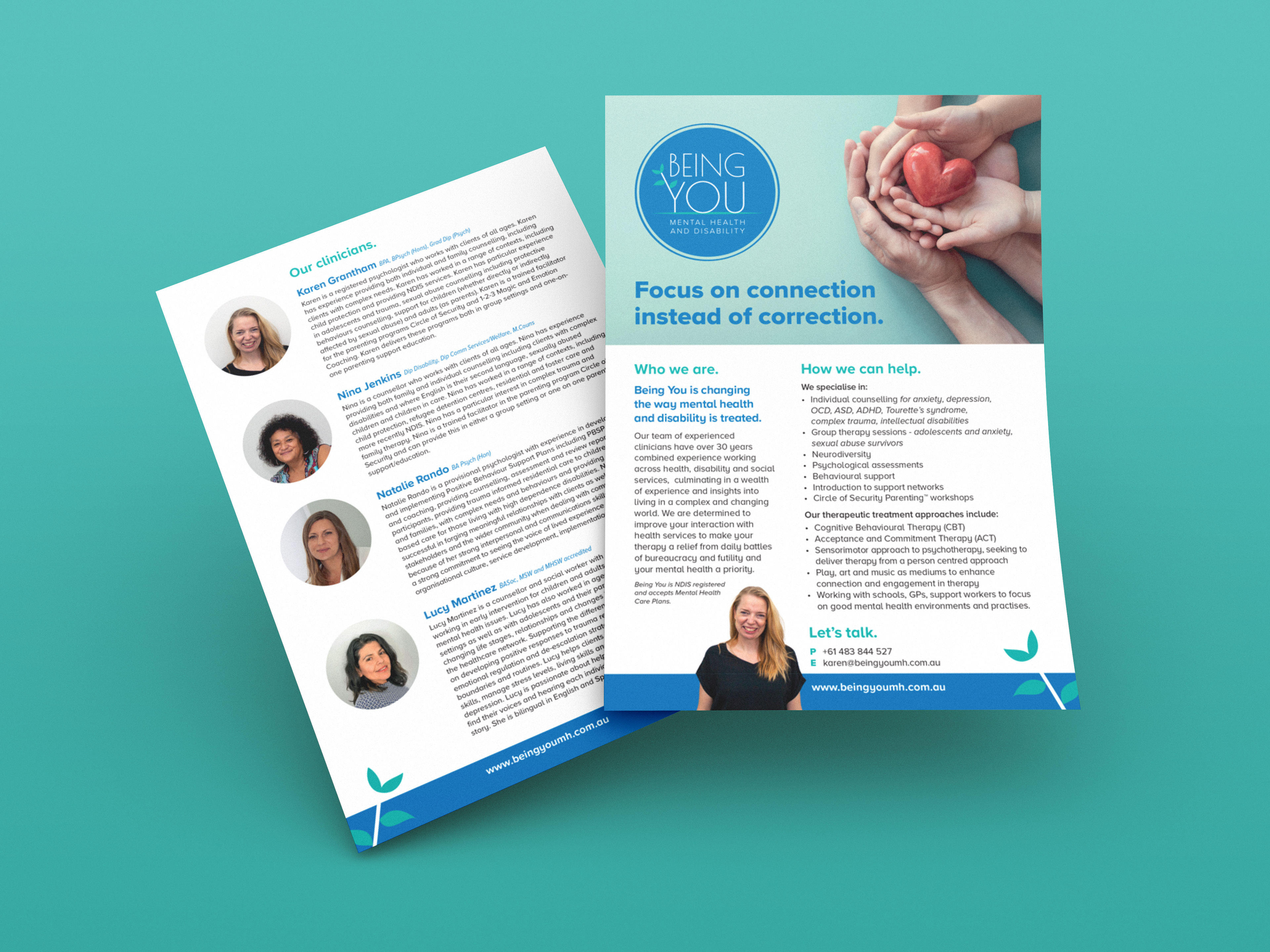 Practice Flyer / Being You Mental Health and Disability