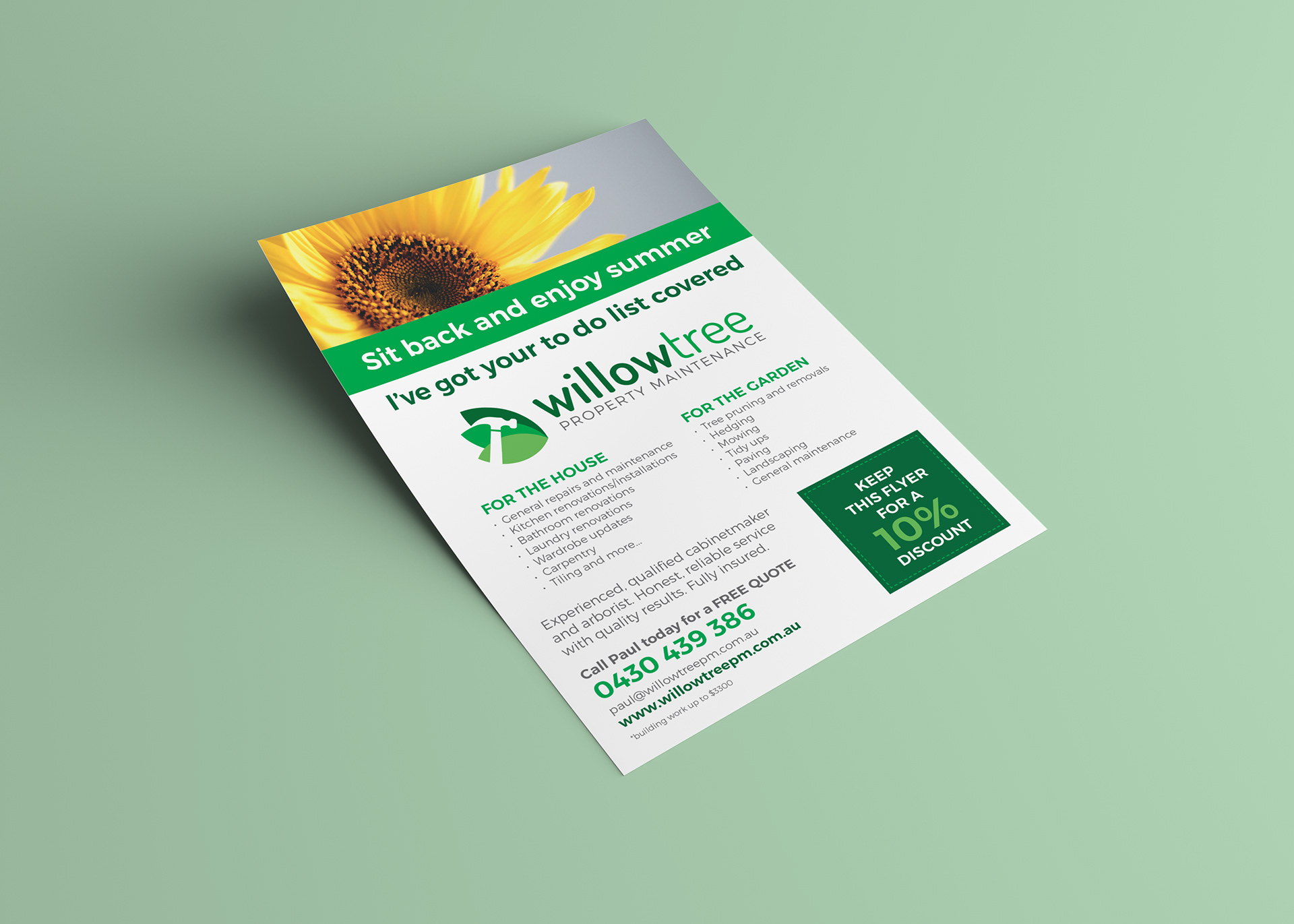 Promotional Flyer / Willow Tree Property Maintenance