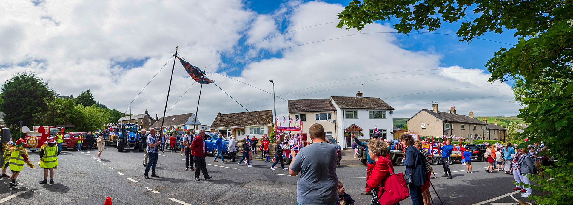 Sabden Jubilee parade panorama