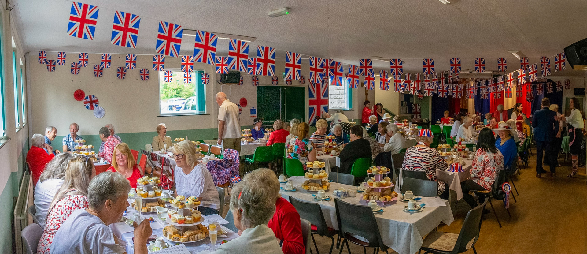 Sabden Jubilee Tea Party panorama