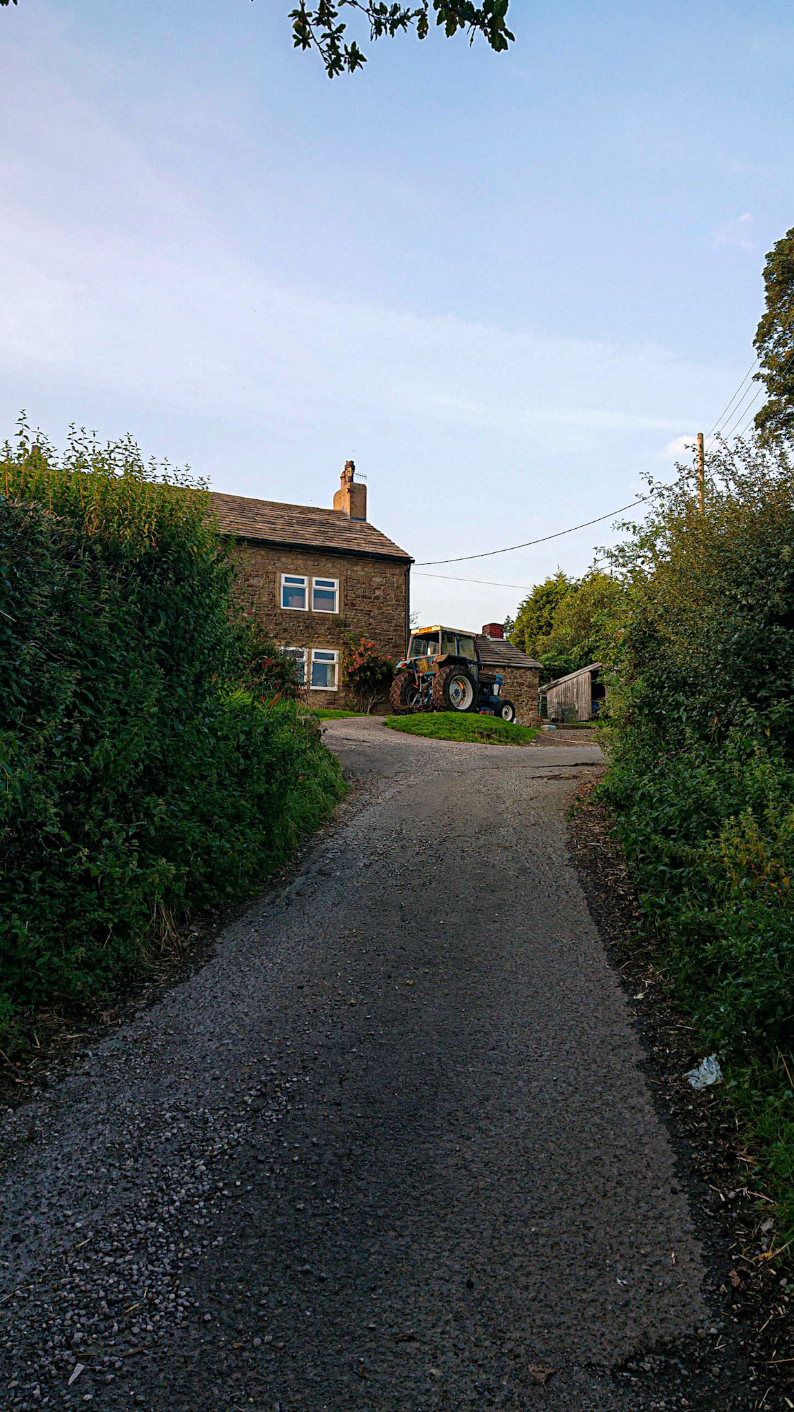 up the lane to the farm