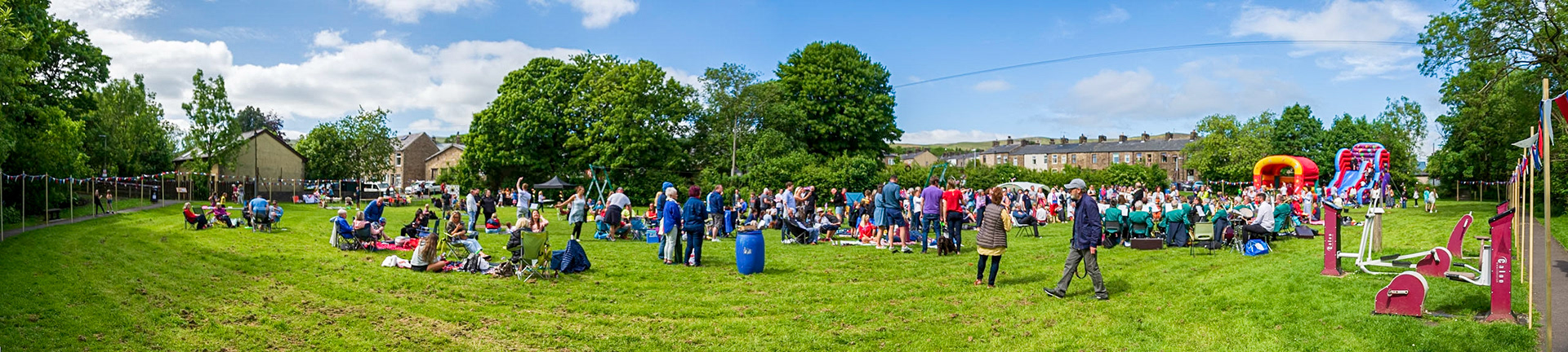Sabden Jubilee picnic panorama