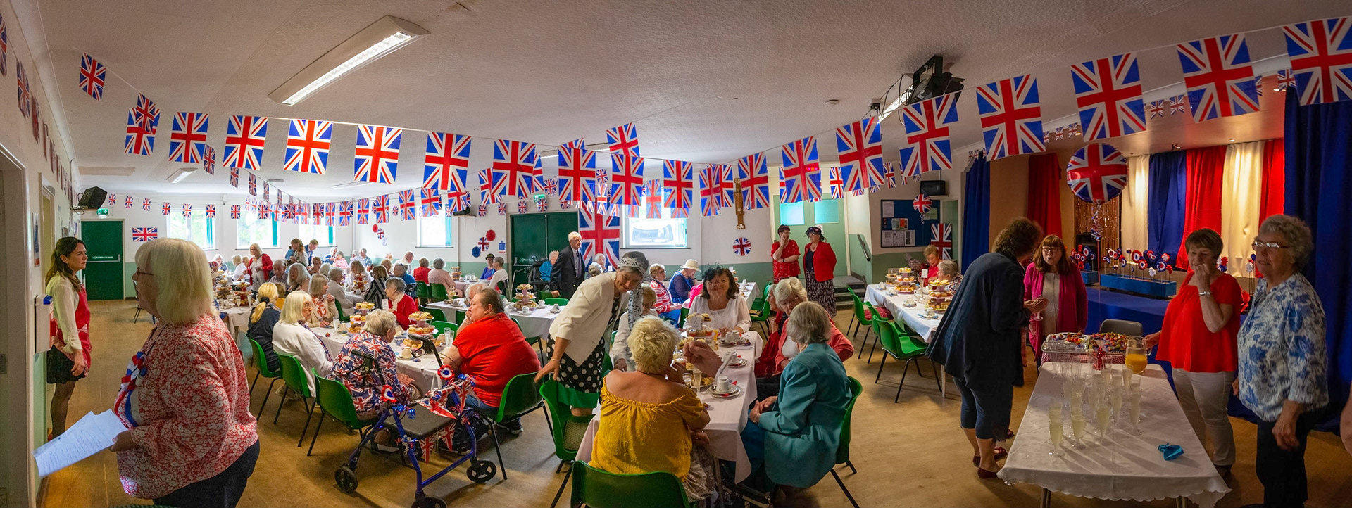 Sabden Jubilee Tea Party panorama