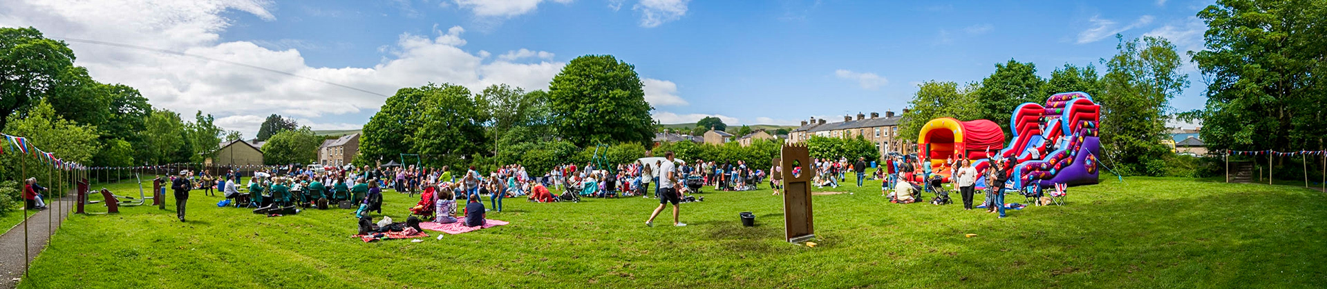 Sabden Jubilee picnic panorama