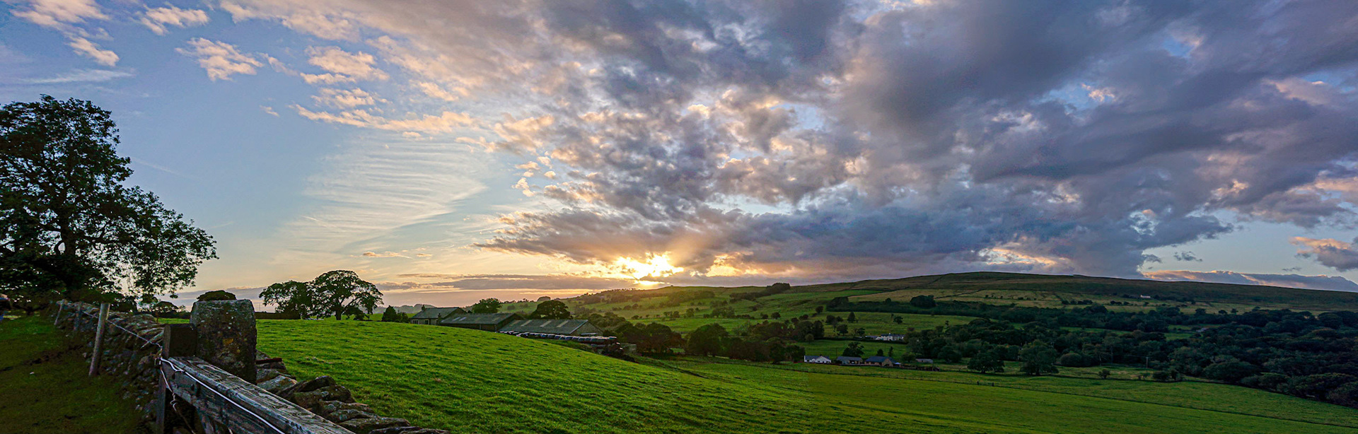Sabden Valley Sunset panorama