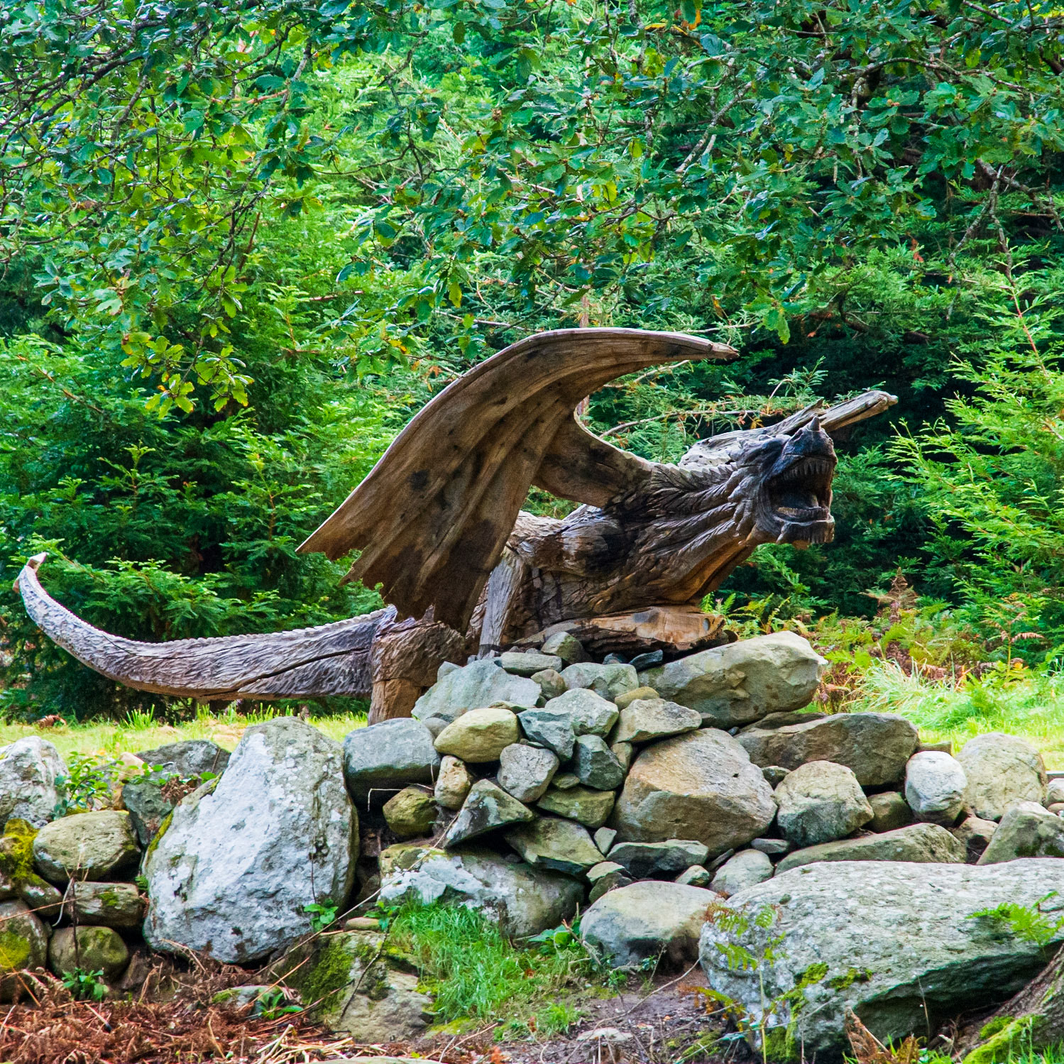 Carved Welsh Dragon