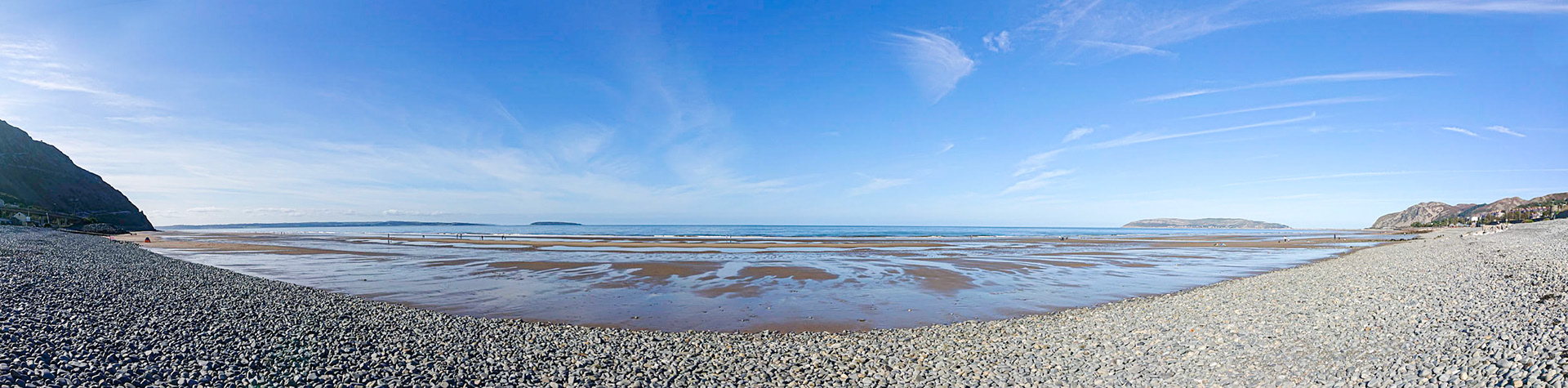 Penmaenmawr Beach panorama