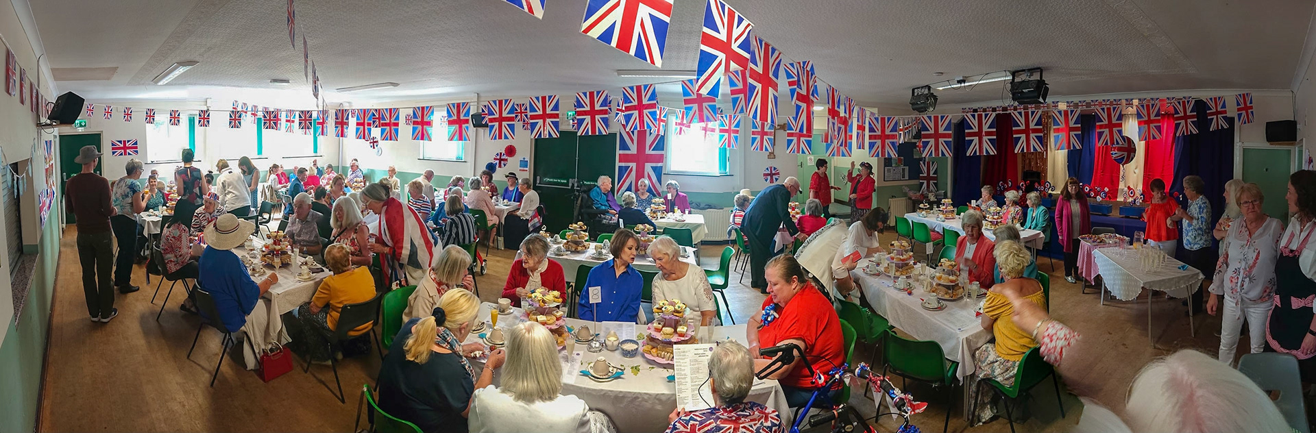 Sabden Jubilee Tea Party panorama