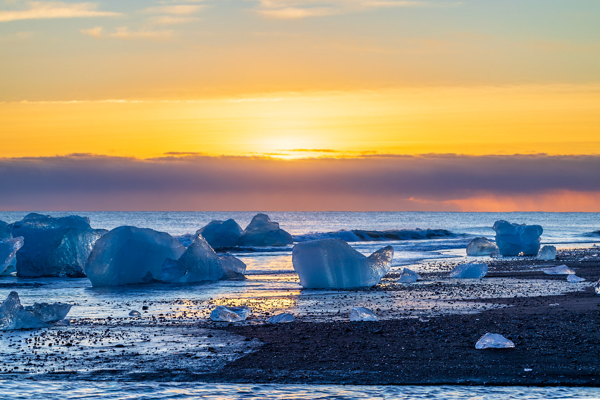 Sunset at Diamond Beach