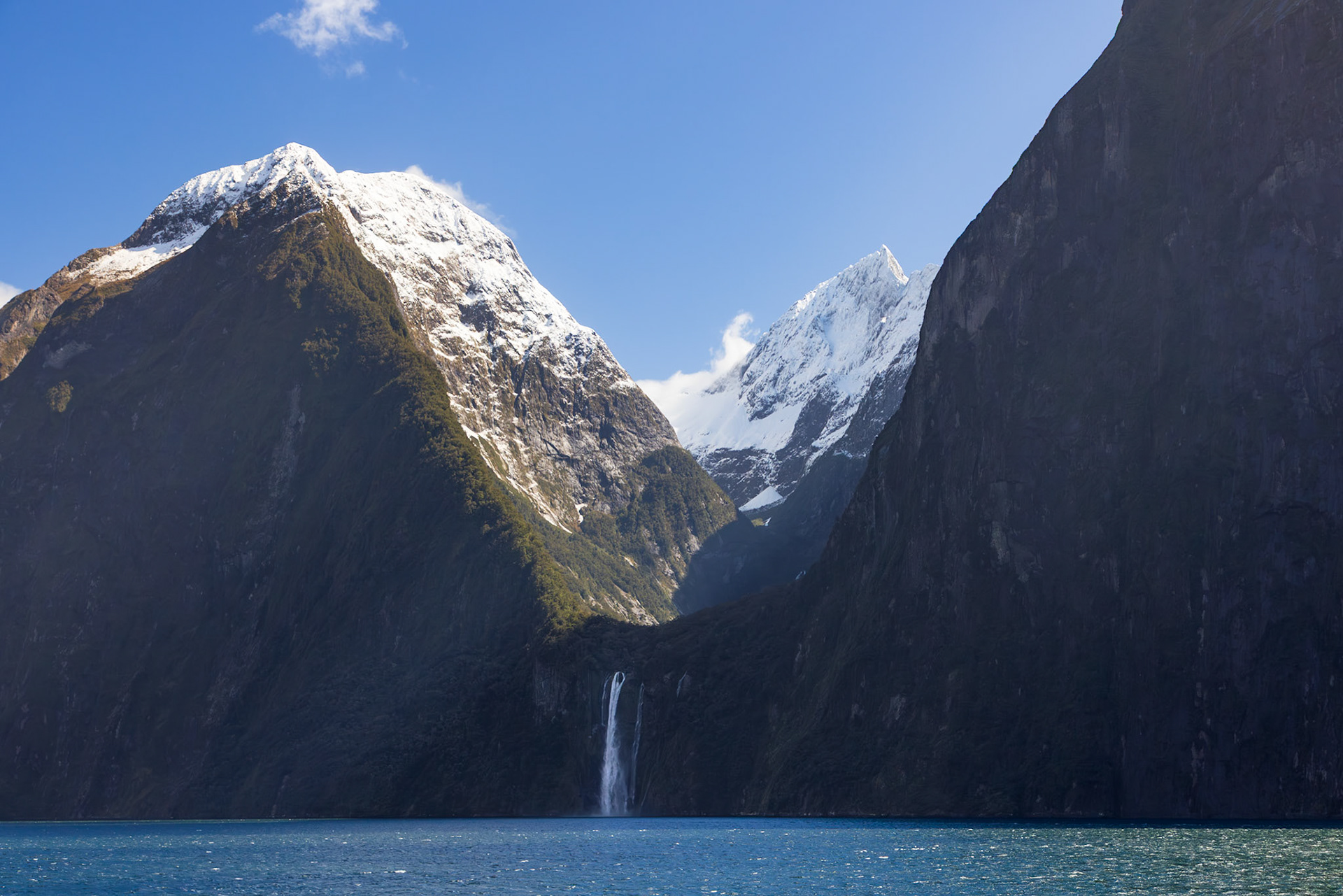 Milford Sound with Stirling Falls