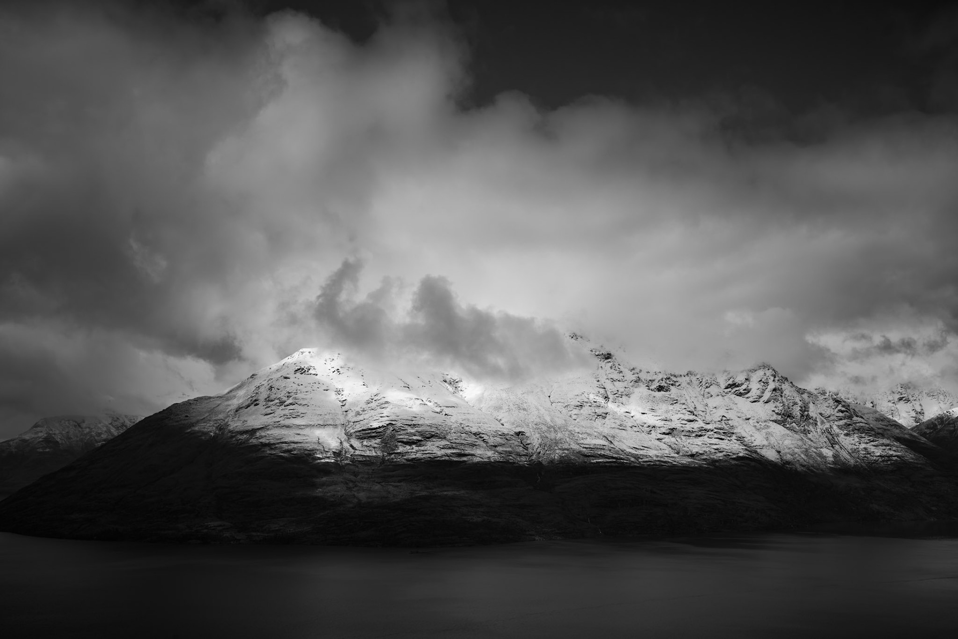 Mountains across the lake