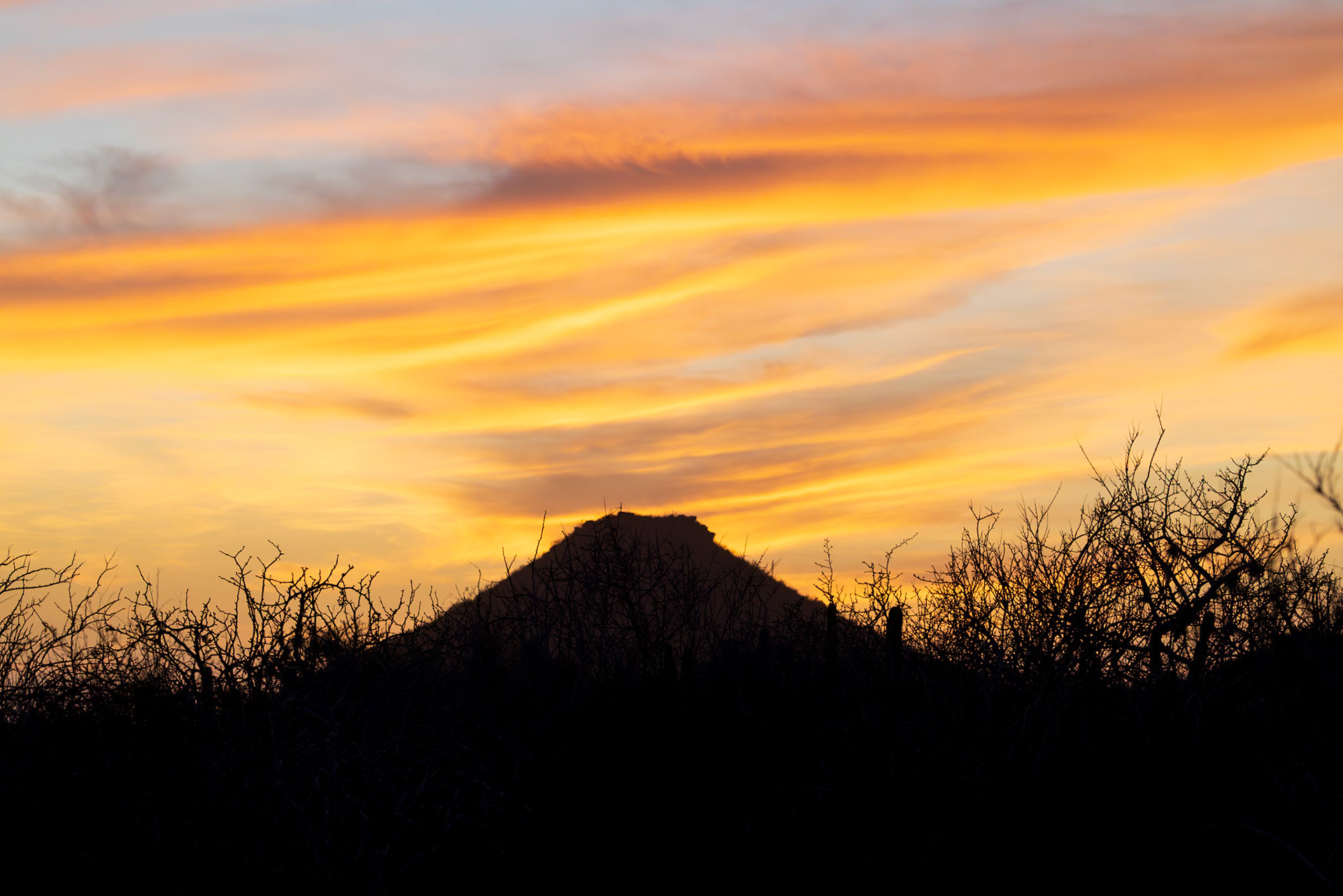Sunset from Punta Lobo Trail