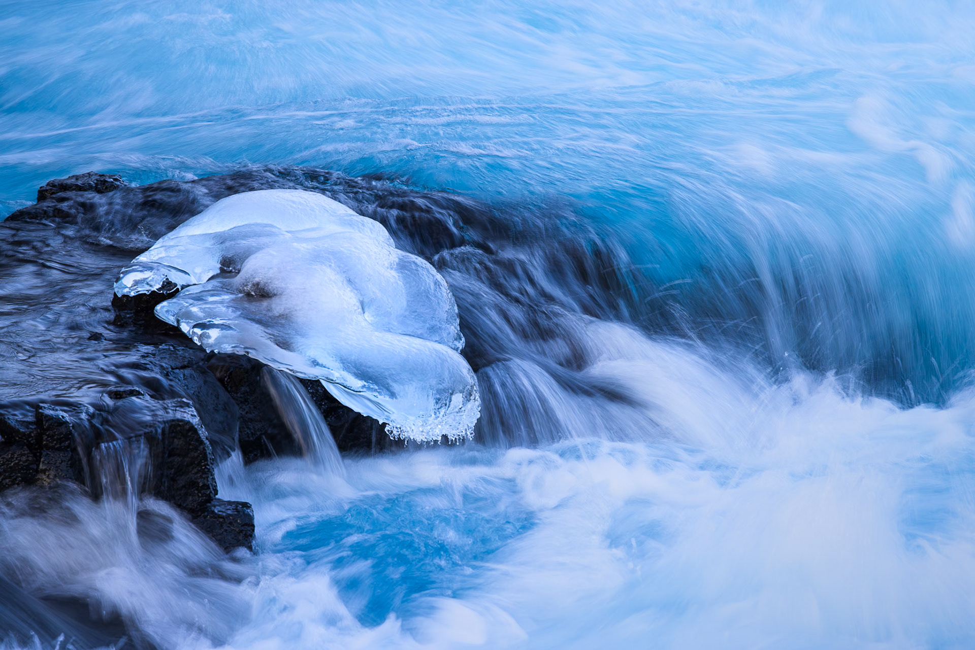 Bruarfoss Ice Formation