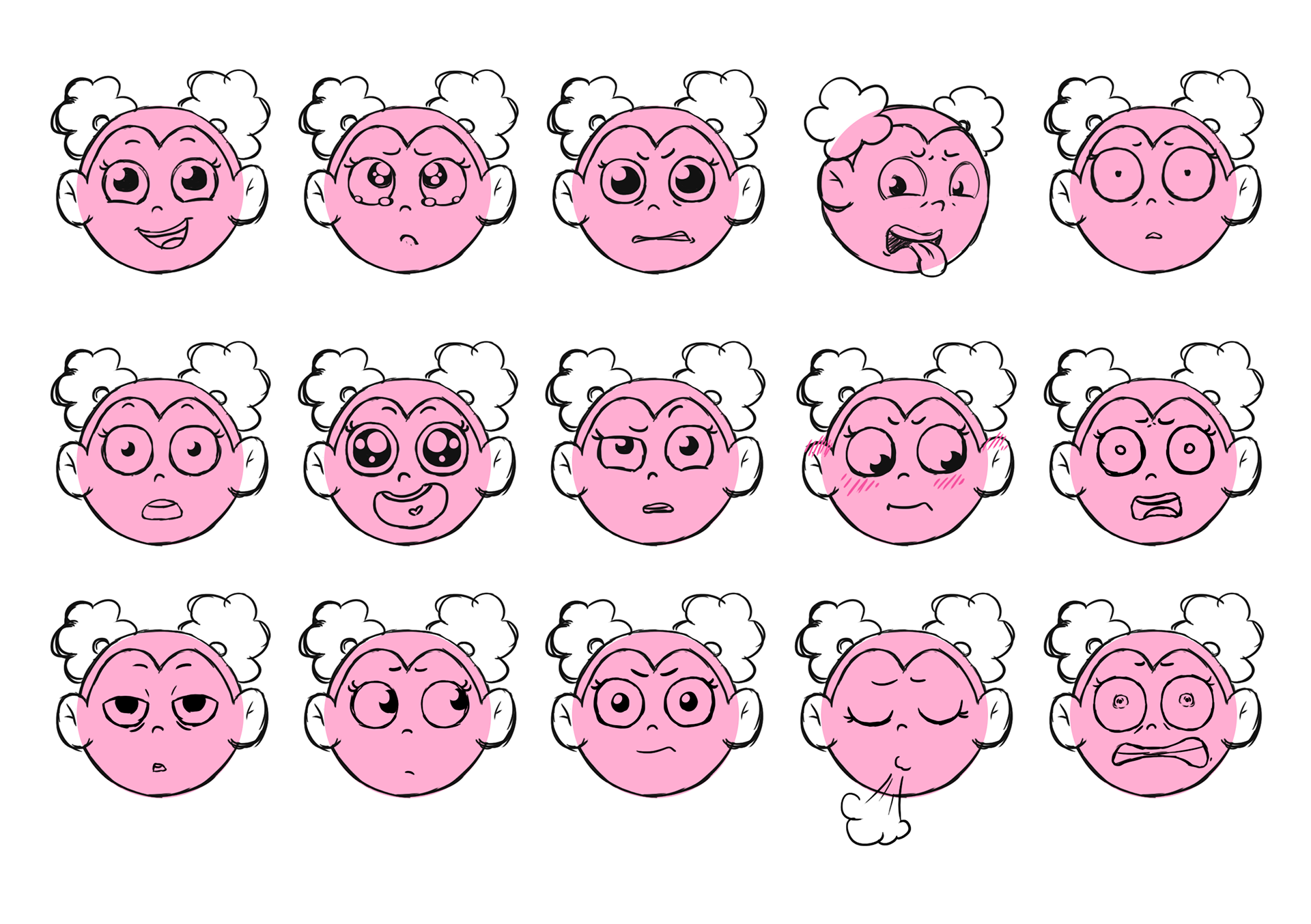 Amaya Face expressions chart