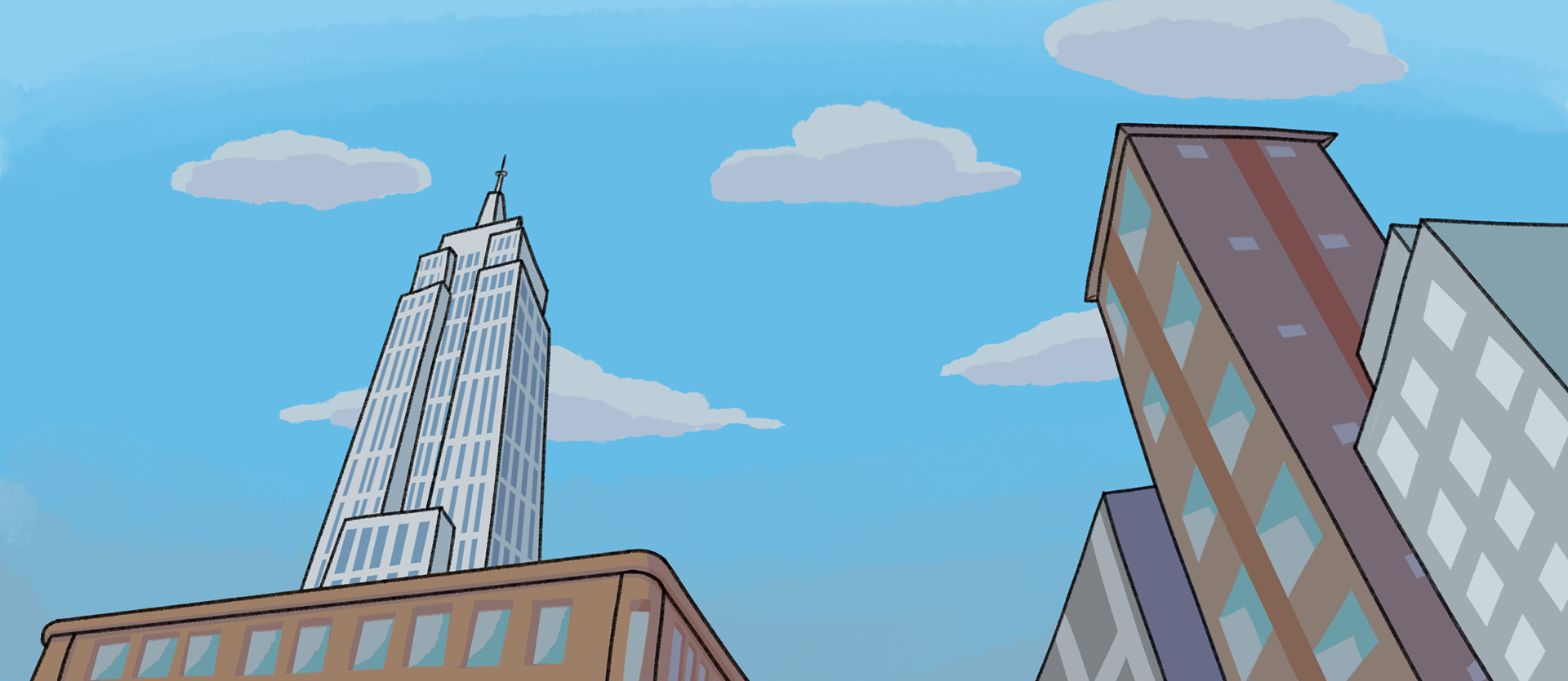 Empire State Illustration- Through the mist