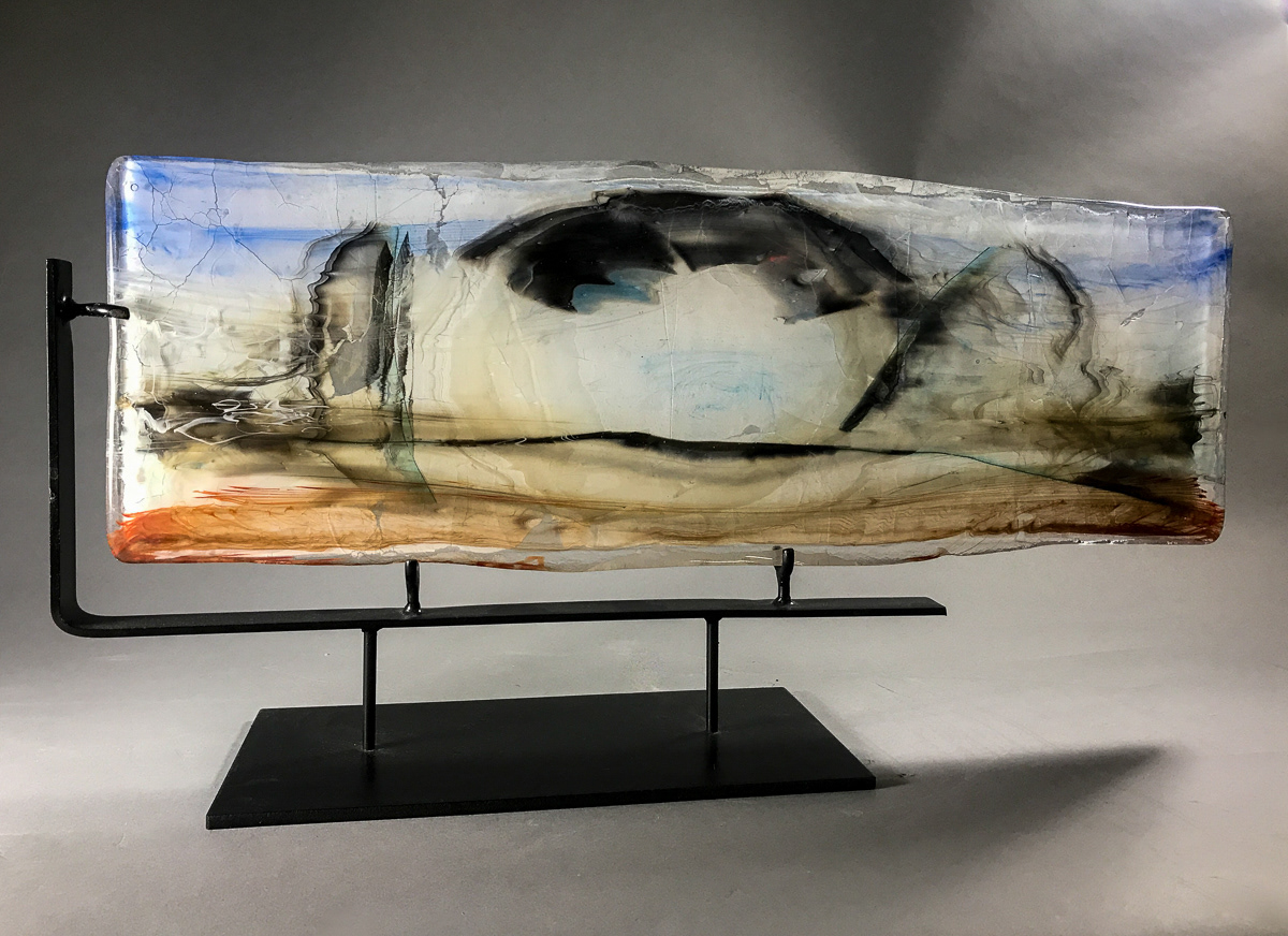 Cast glass panel