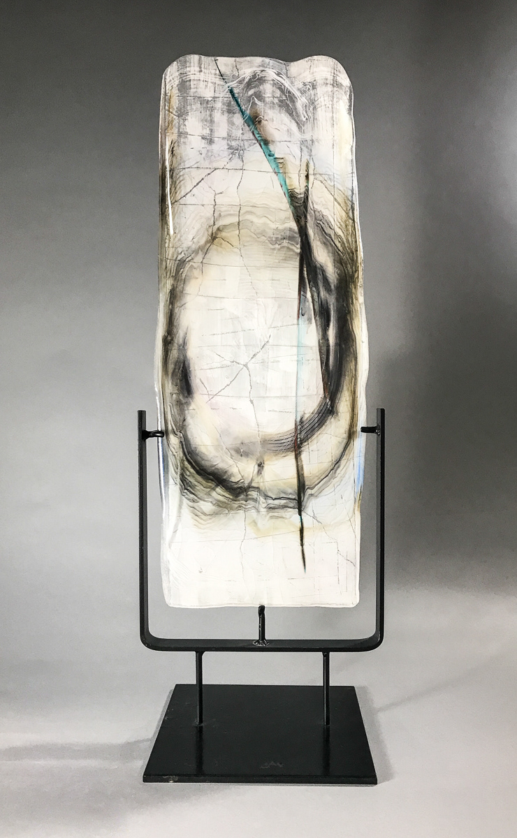 Cast glass panel