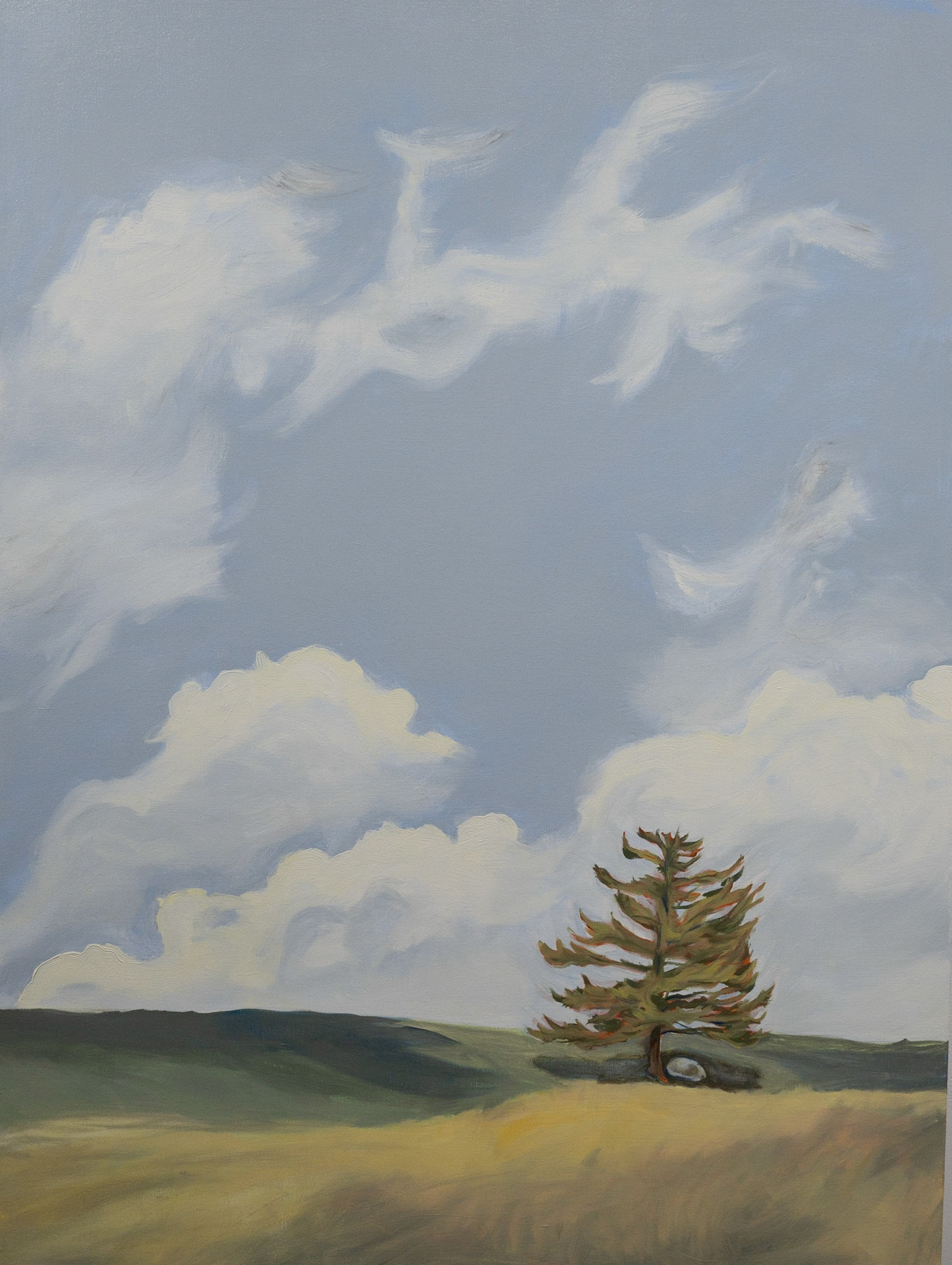 Tree Rock Sky Series, Acrylic on Canvas, 2017