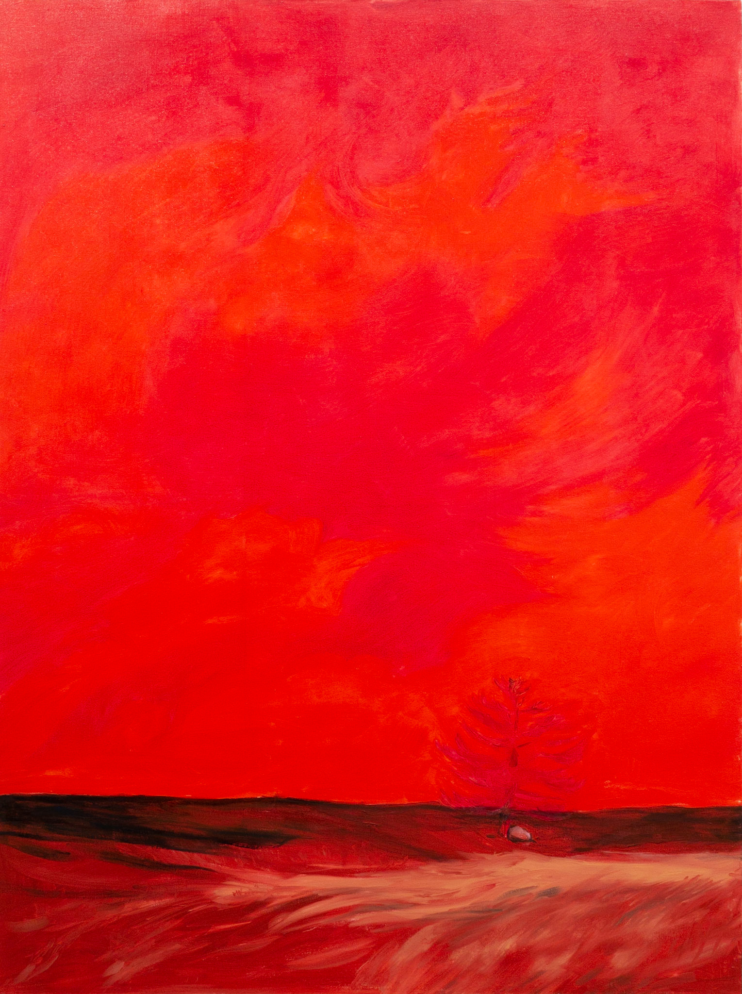 Tree Rock Sky Series, Acrylic on Canvas, 2017