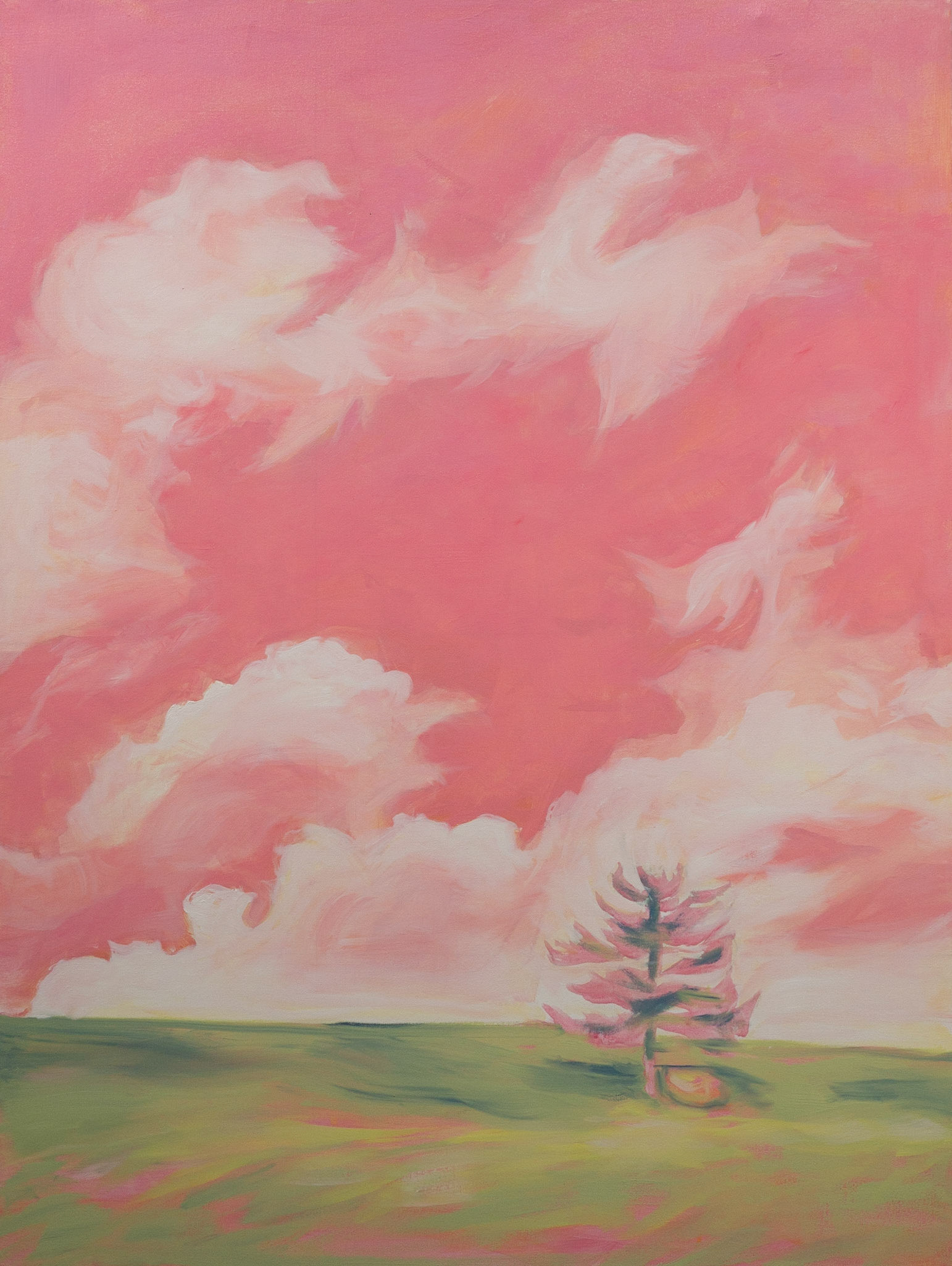 Tree Rock Sky Series, Acrylic on Canvas, 2017