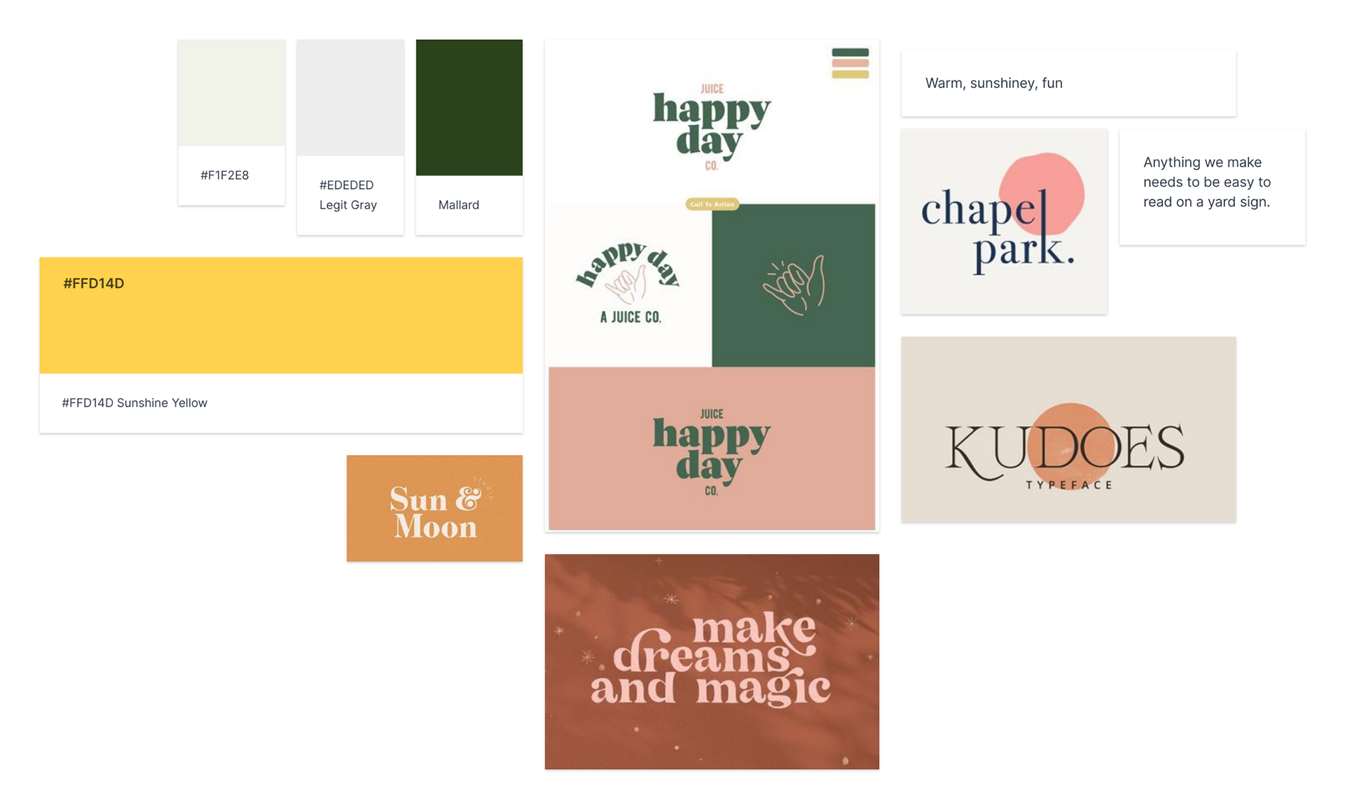Moodboard for real estate agent brand