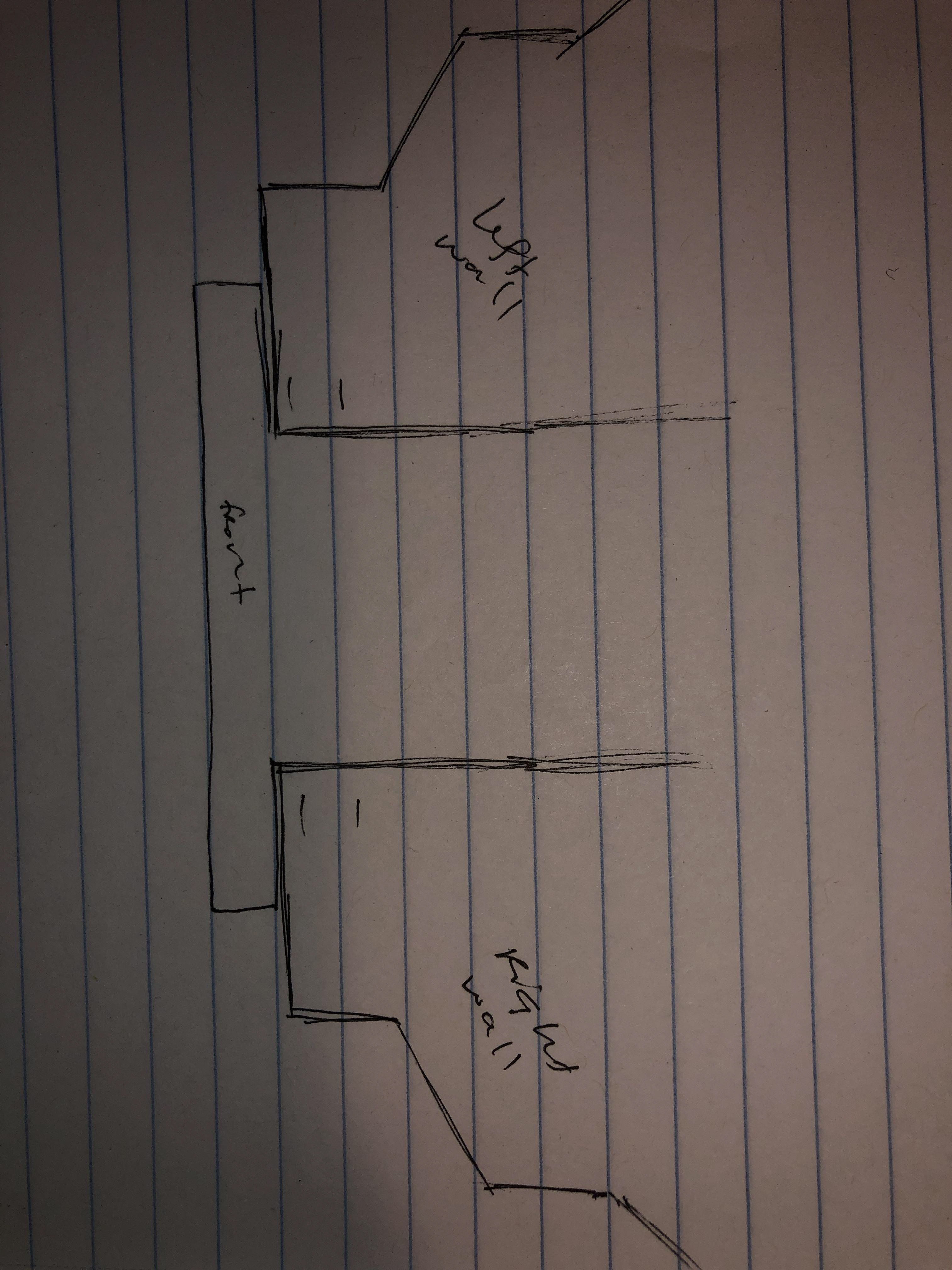 Flattened sketch based on preliminary sketch