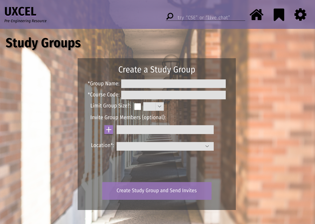 Create a Study Group page