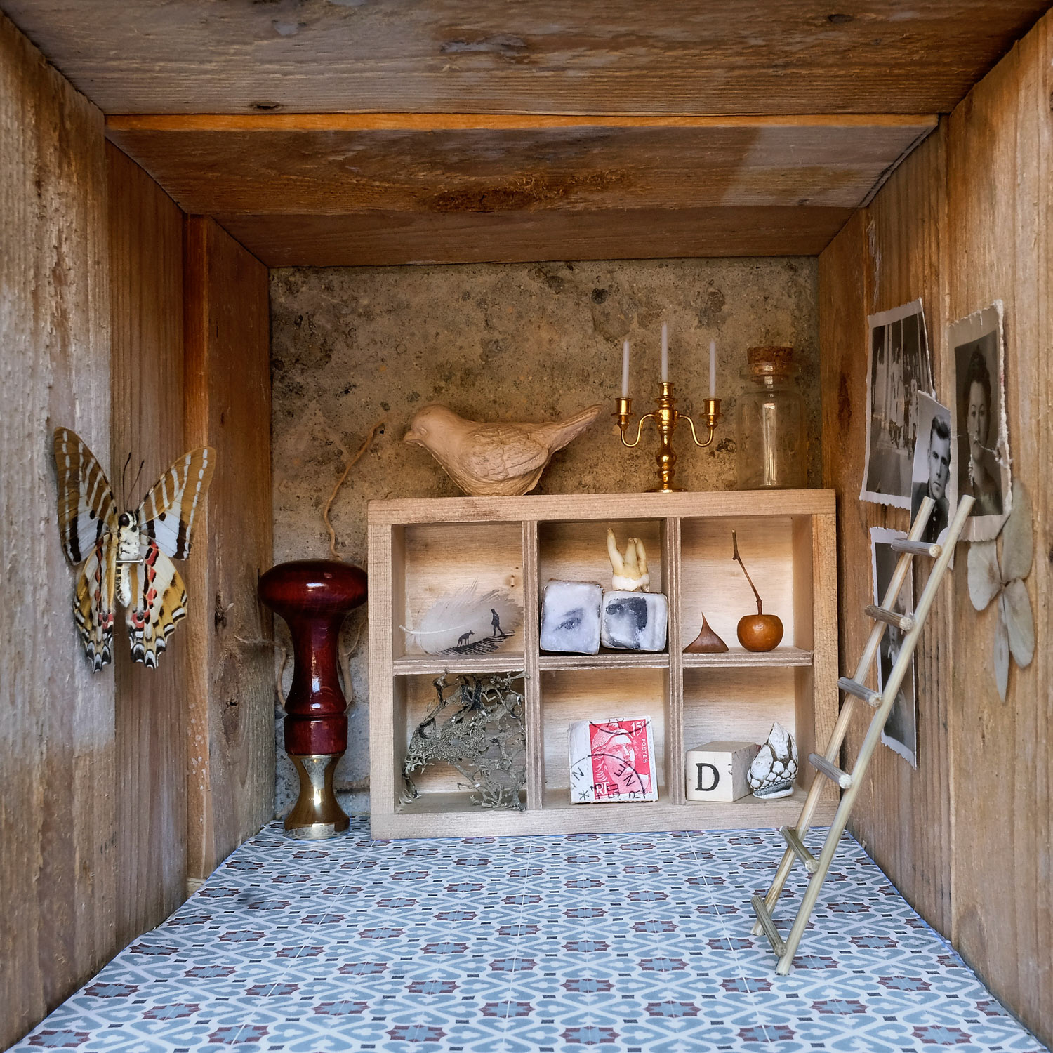 Dioramas para "Pecado sin espinas" de Santoral, con Luis López