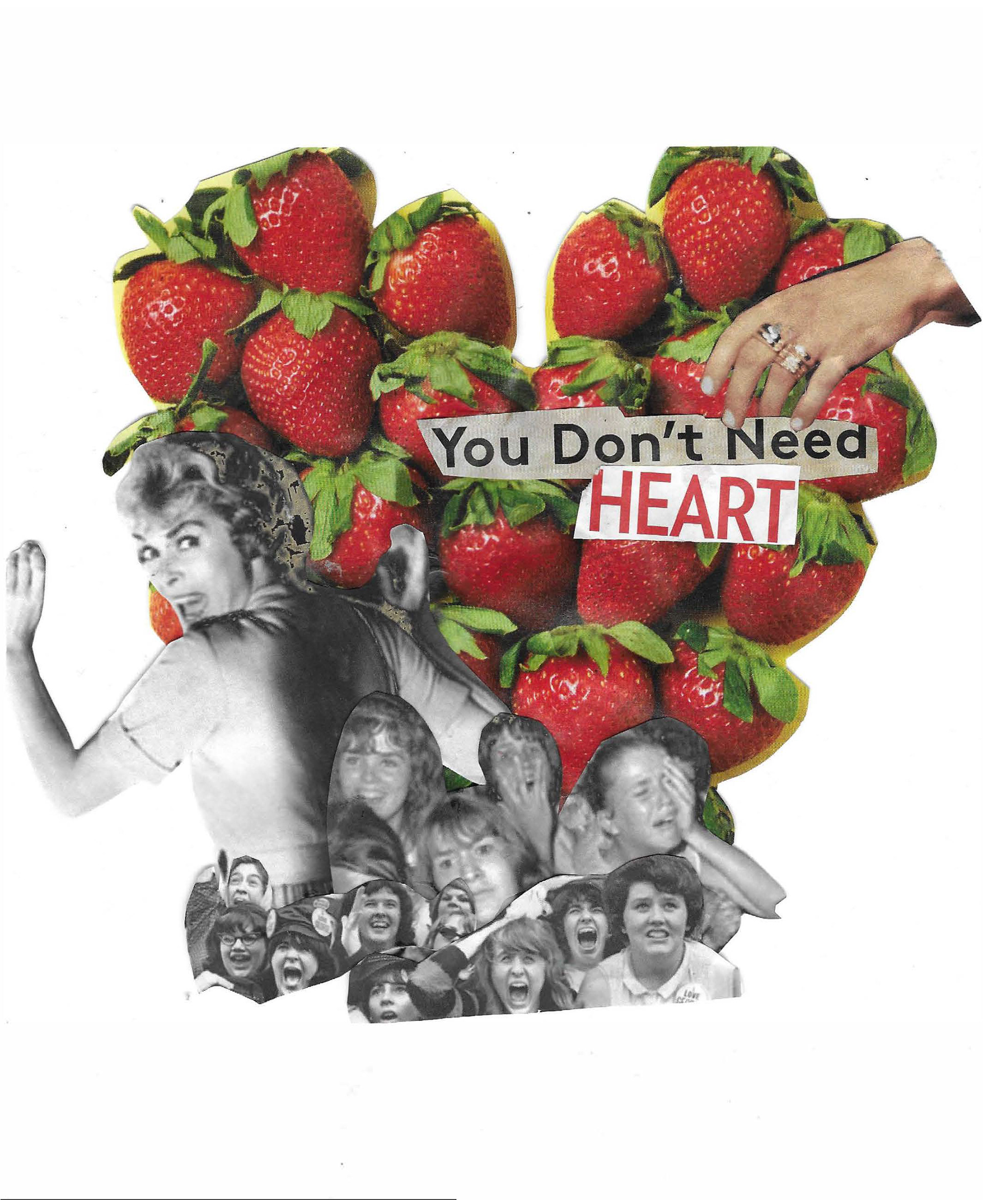 "Heart", paper collage, 2021
