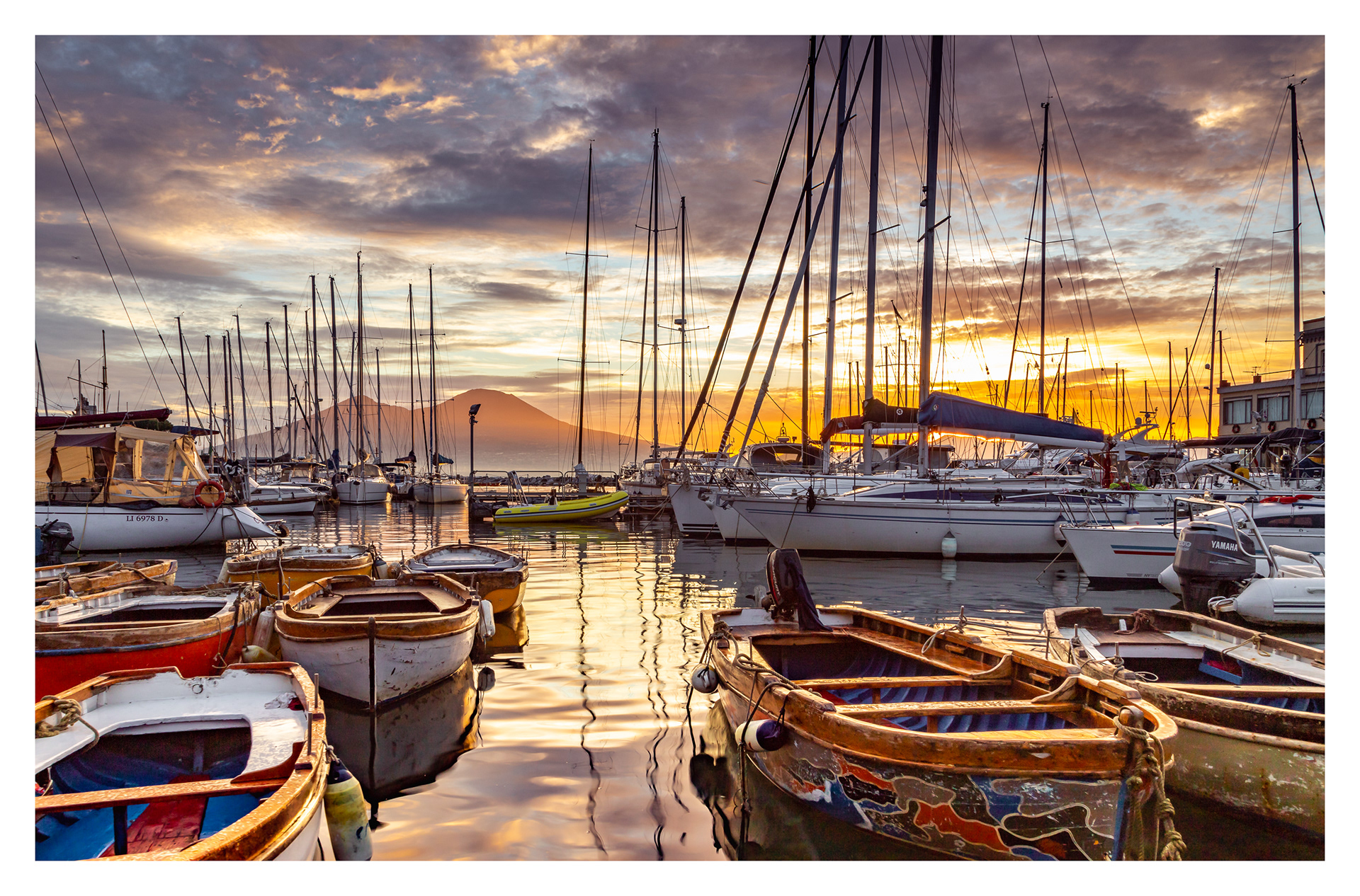 Napoli harbour at sunrise
