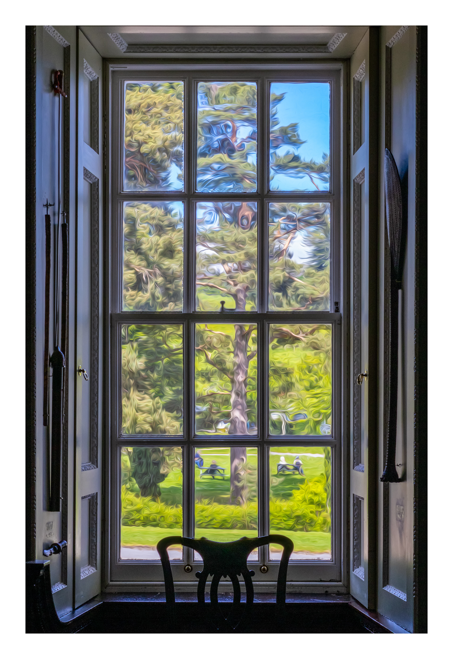 A view through the window. Blair Castle