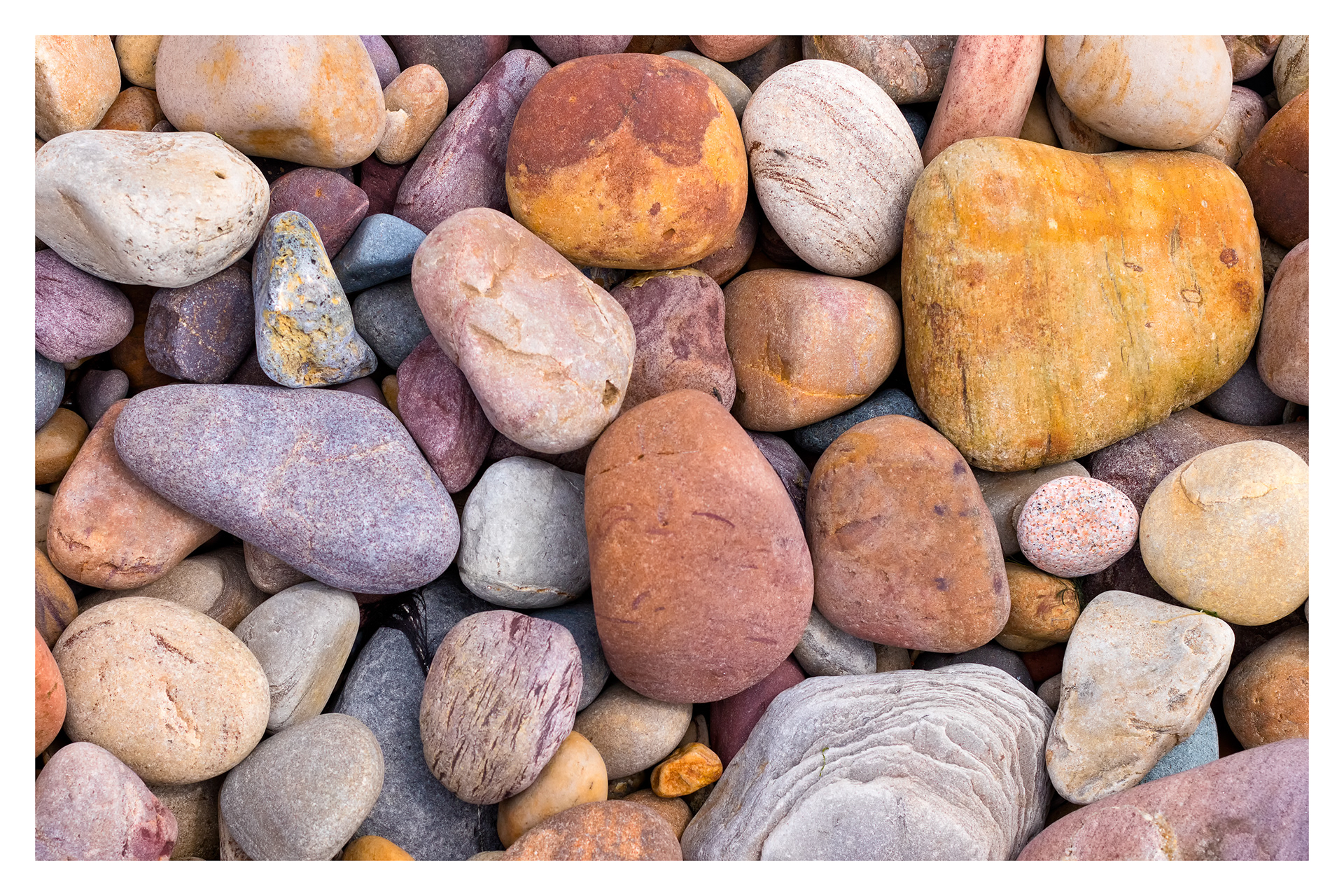 Cobbles on a Fife beach, Scotland