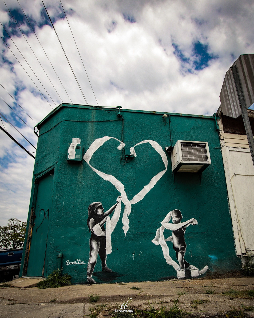 This artist “Bandit” is already at work with positive inspiration for our different lifestyle.