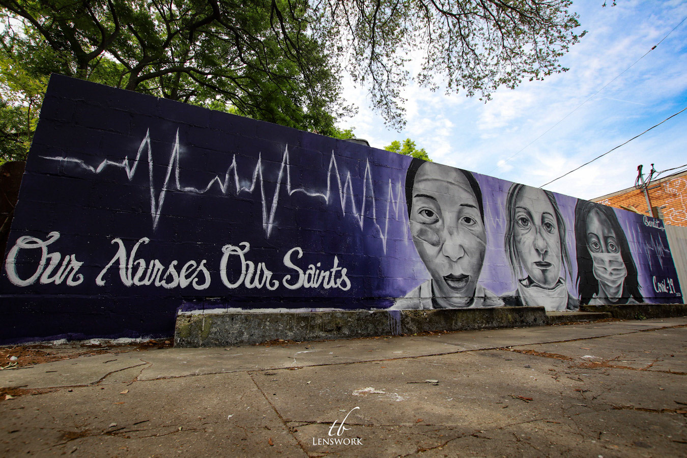 “Our Nurses Our Saints”. This artist “Bandit” is already at work with positive inspiration for our different lifestyle.