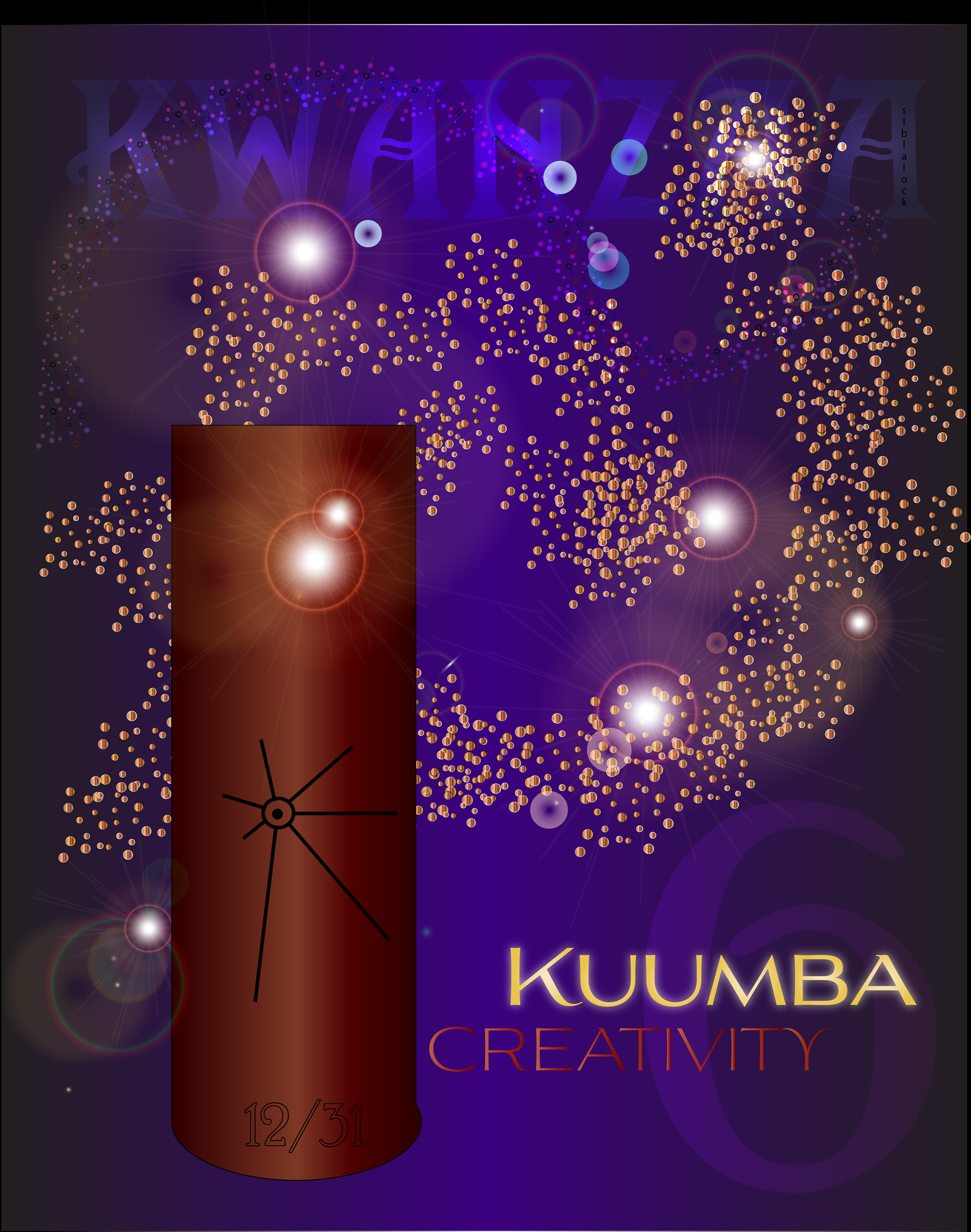 DECEMBER 31ST KUUMBA- CREATIVITY-GREEN CANDLE** koo-OOM-ba To do always as much as we can, in the way we can, in order to leave our community more beautiful and beneficial than we inherited it.